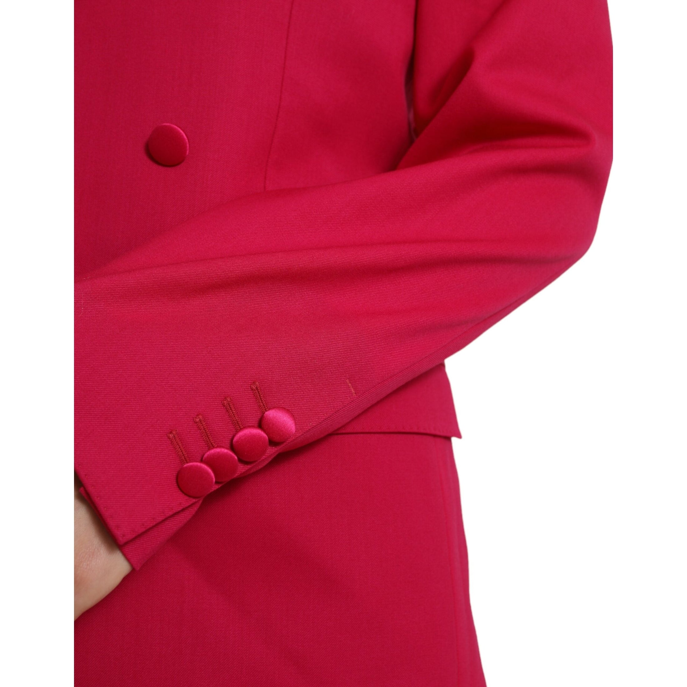 Elegant Red Slim Fit 3 Piece Martini Suit