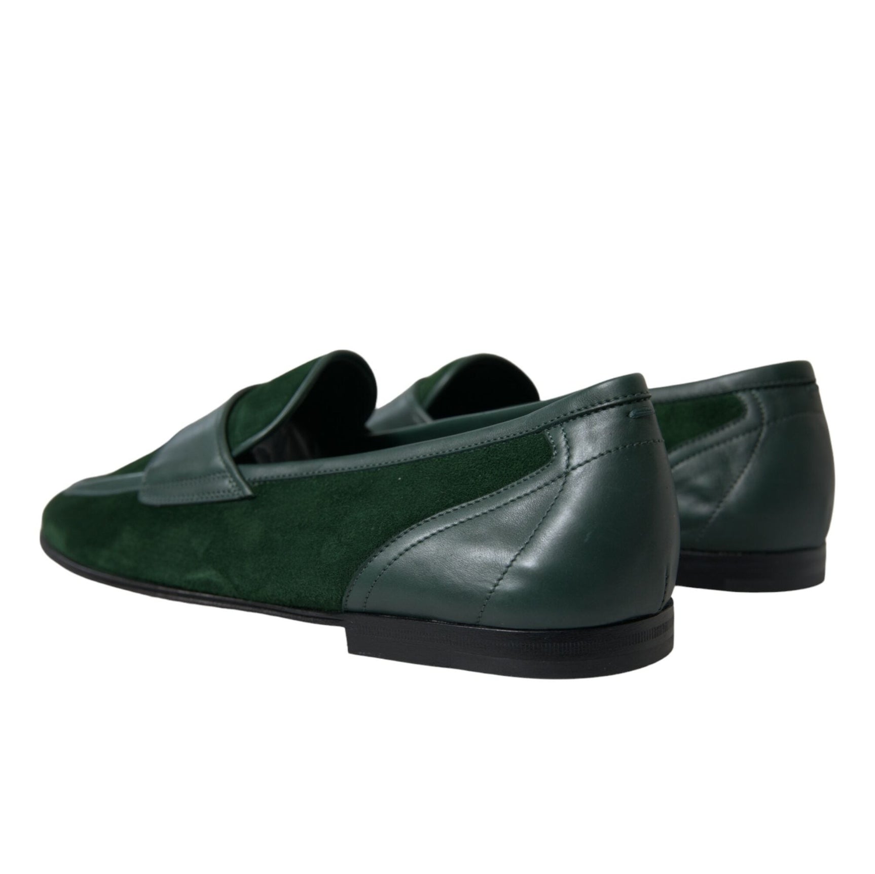 Emerald Velvet Leather Loafers for Men