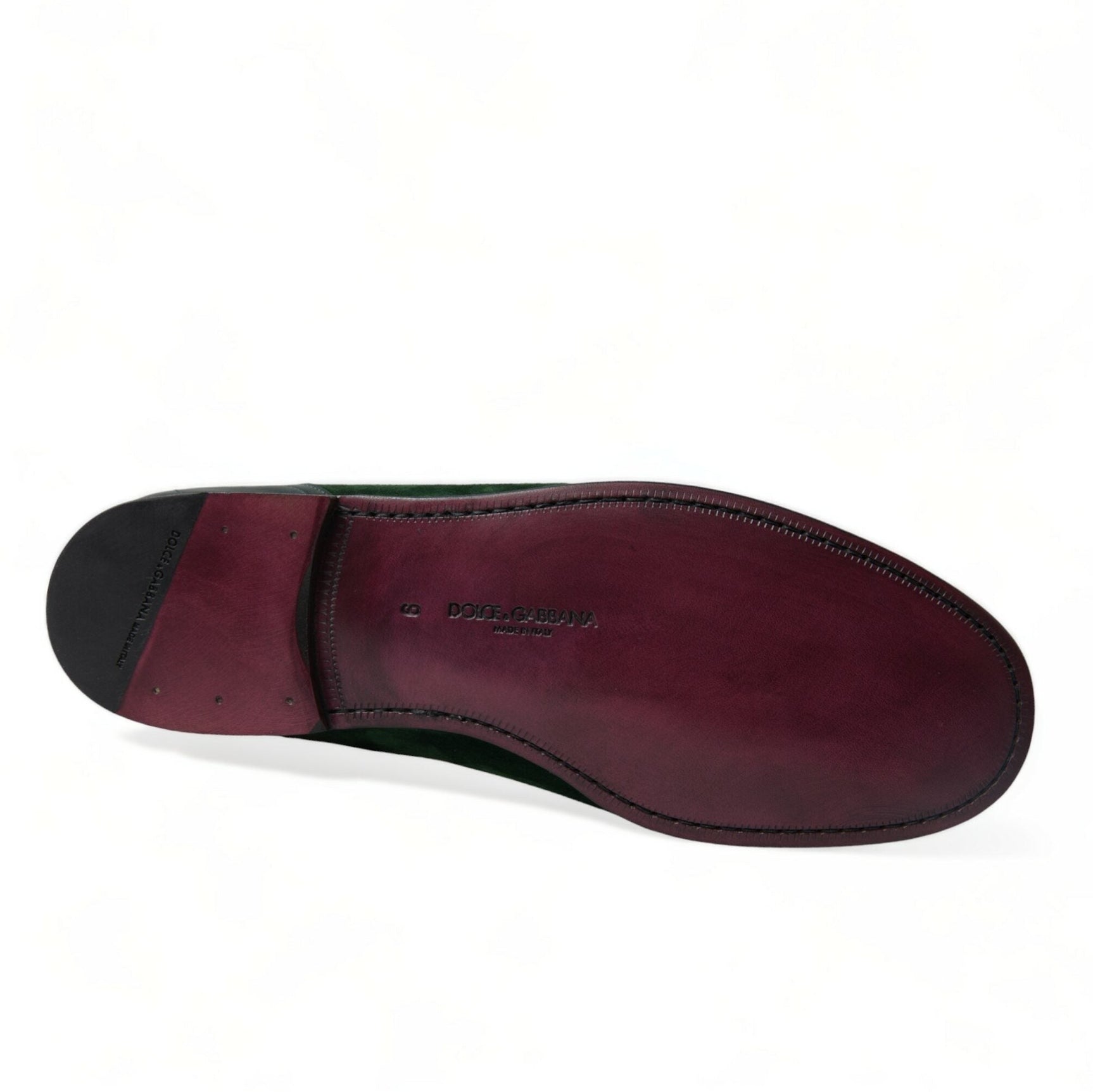 Emerald Velvet Leather Loafers for Men