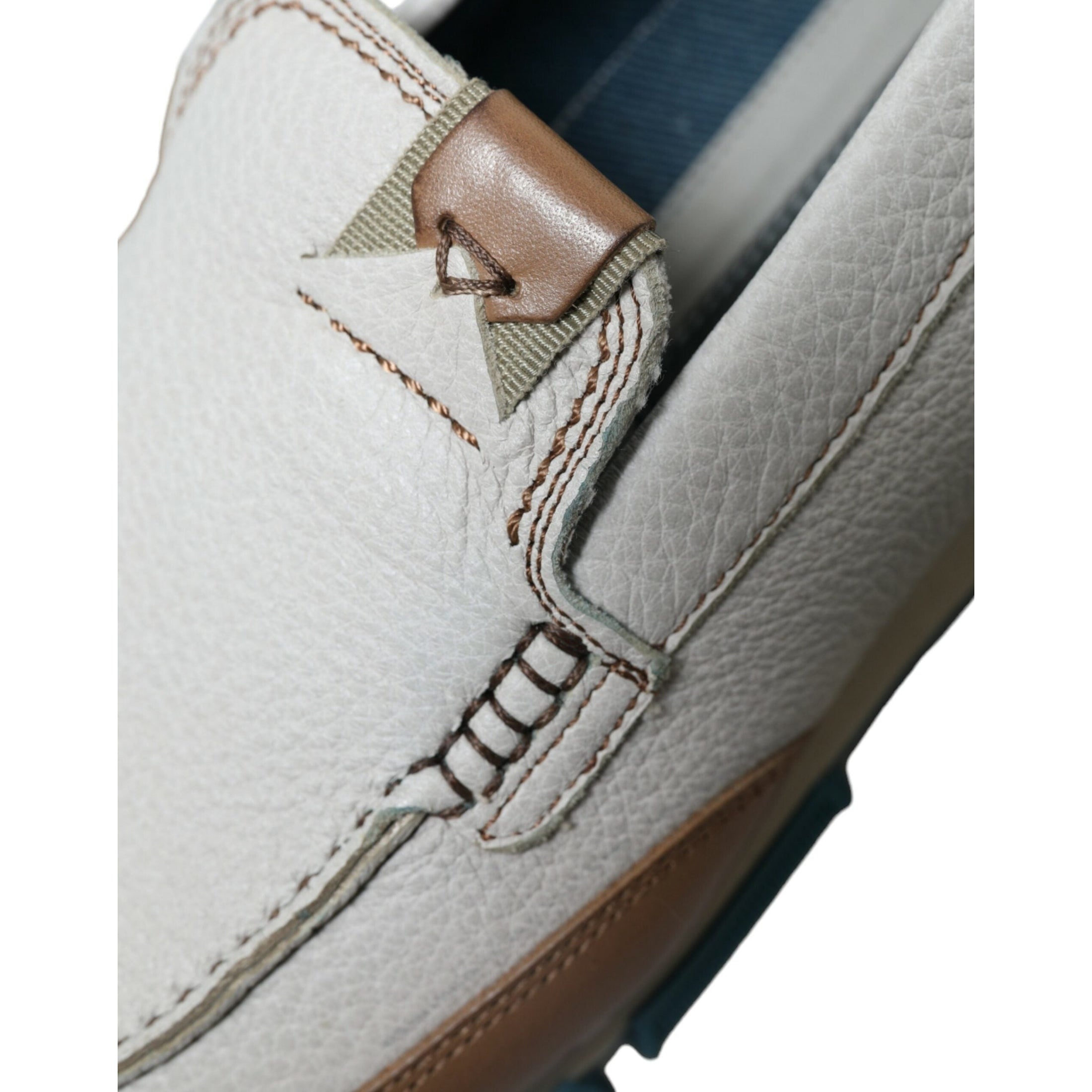 Elegant White Deerskin Loafers