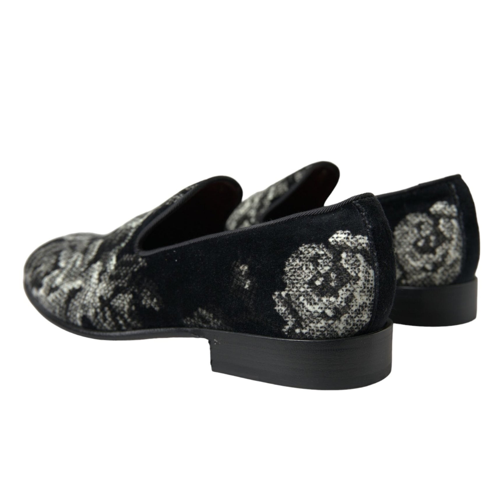 Elegant Floral Velvet Loafers