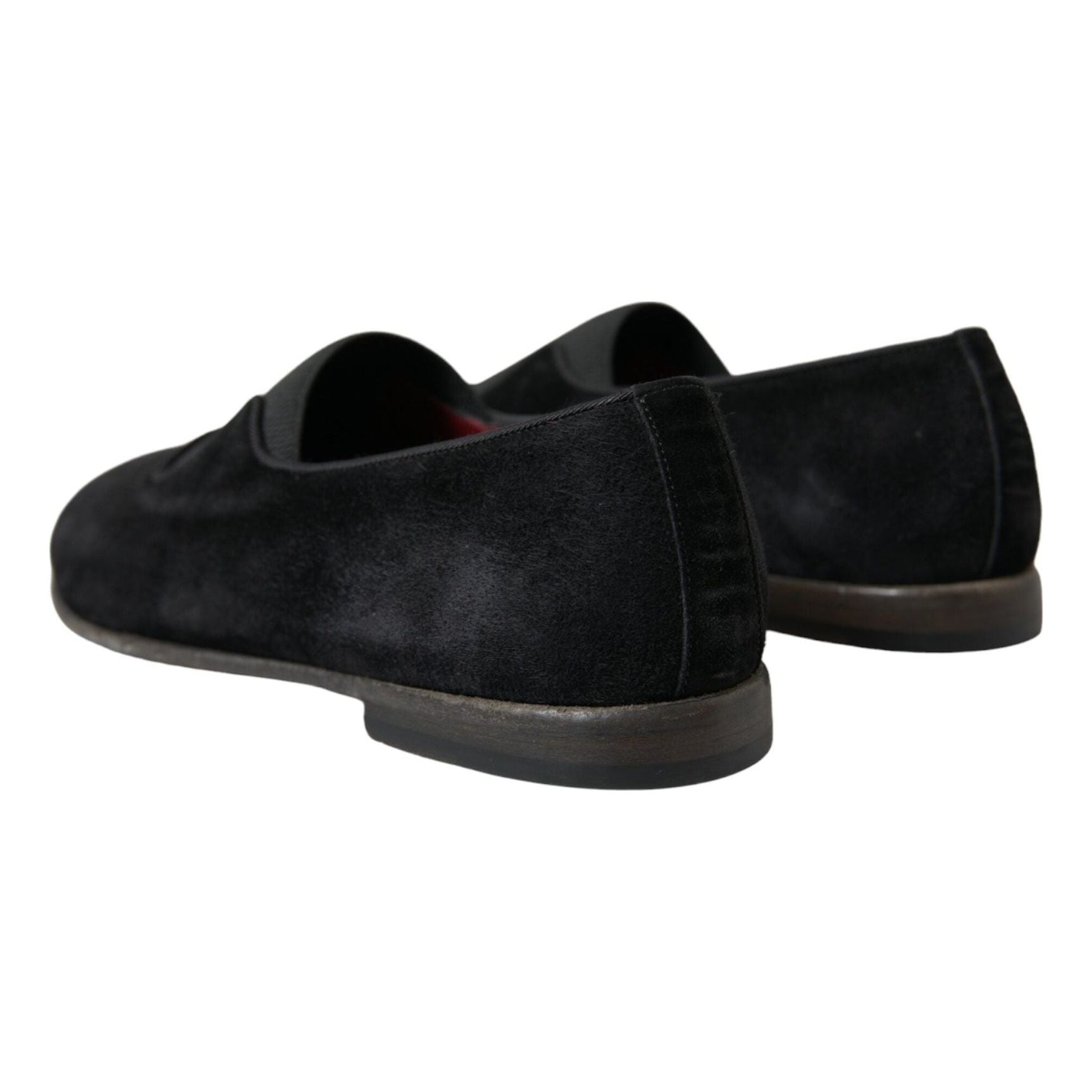 Elegant Black Velor Loafers for the Discerning Gentleman