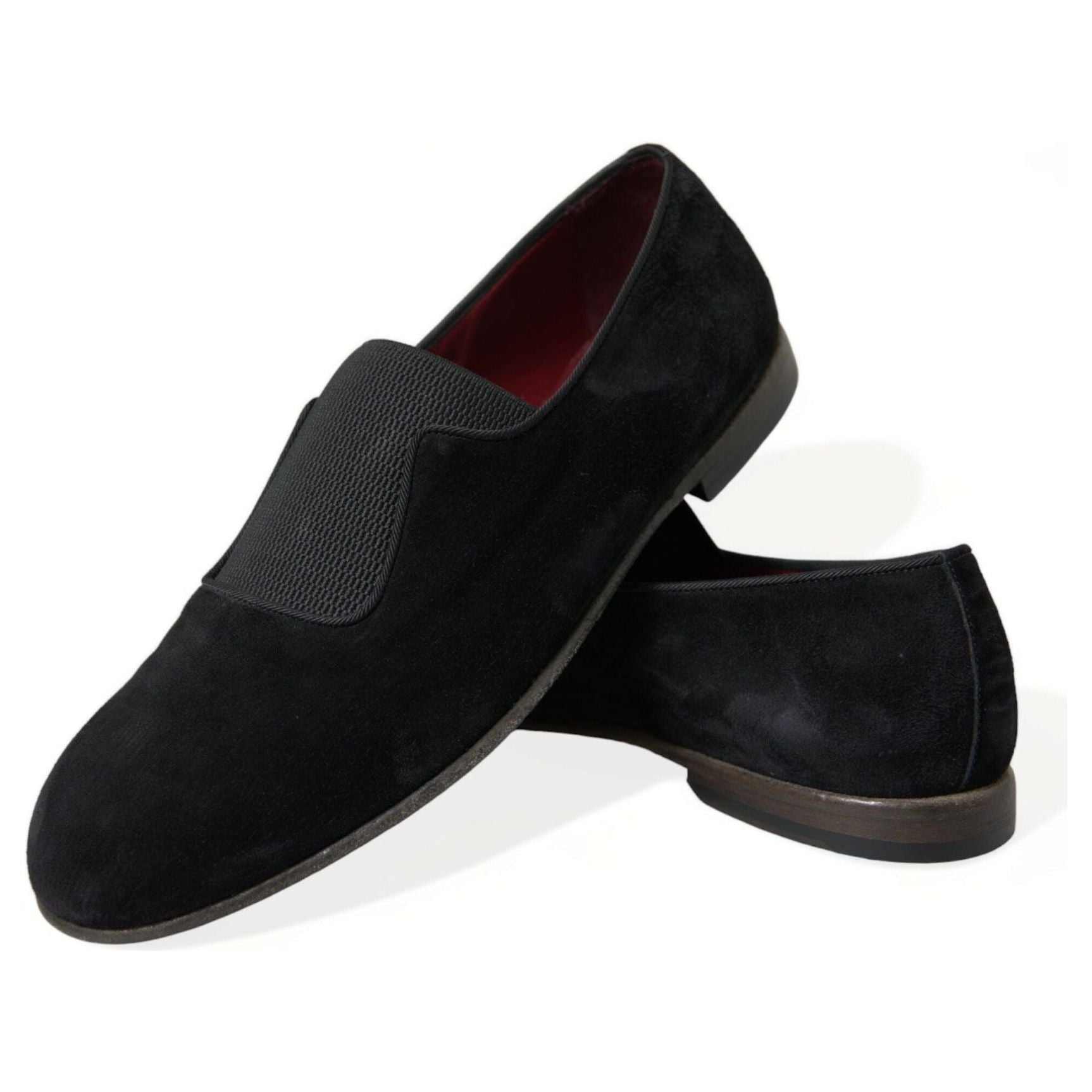 Elegant Black Velor Loafers for the Discerning Gentleman