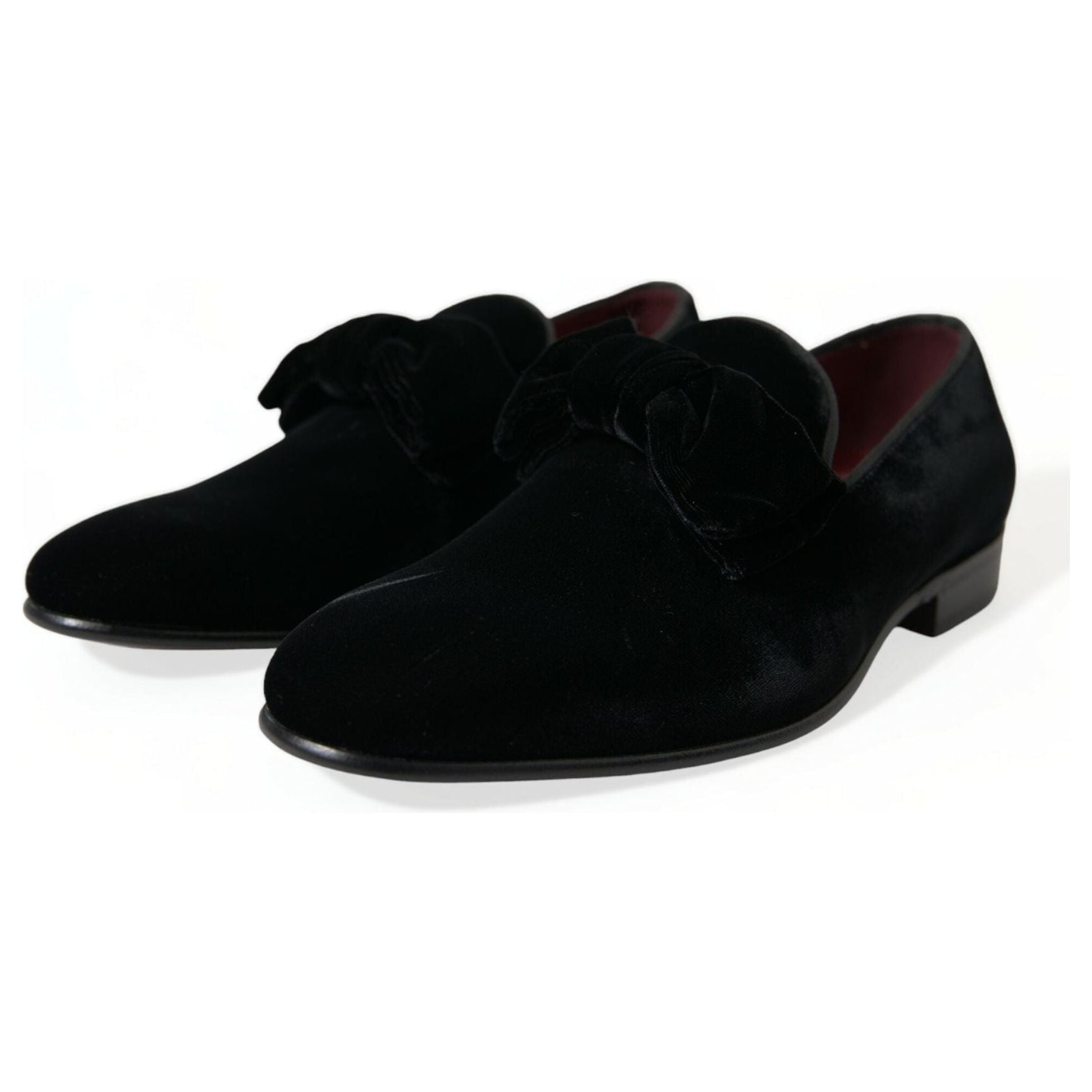 Elegant Black Velvet Loafers - Men's Luxury Footwear