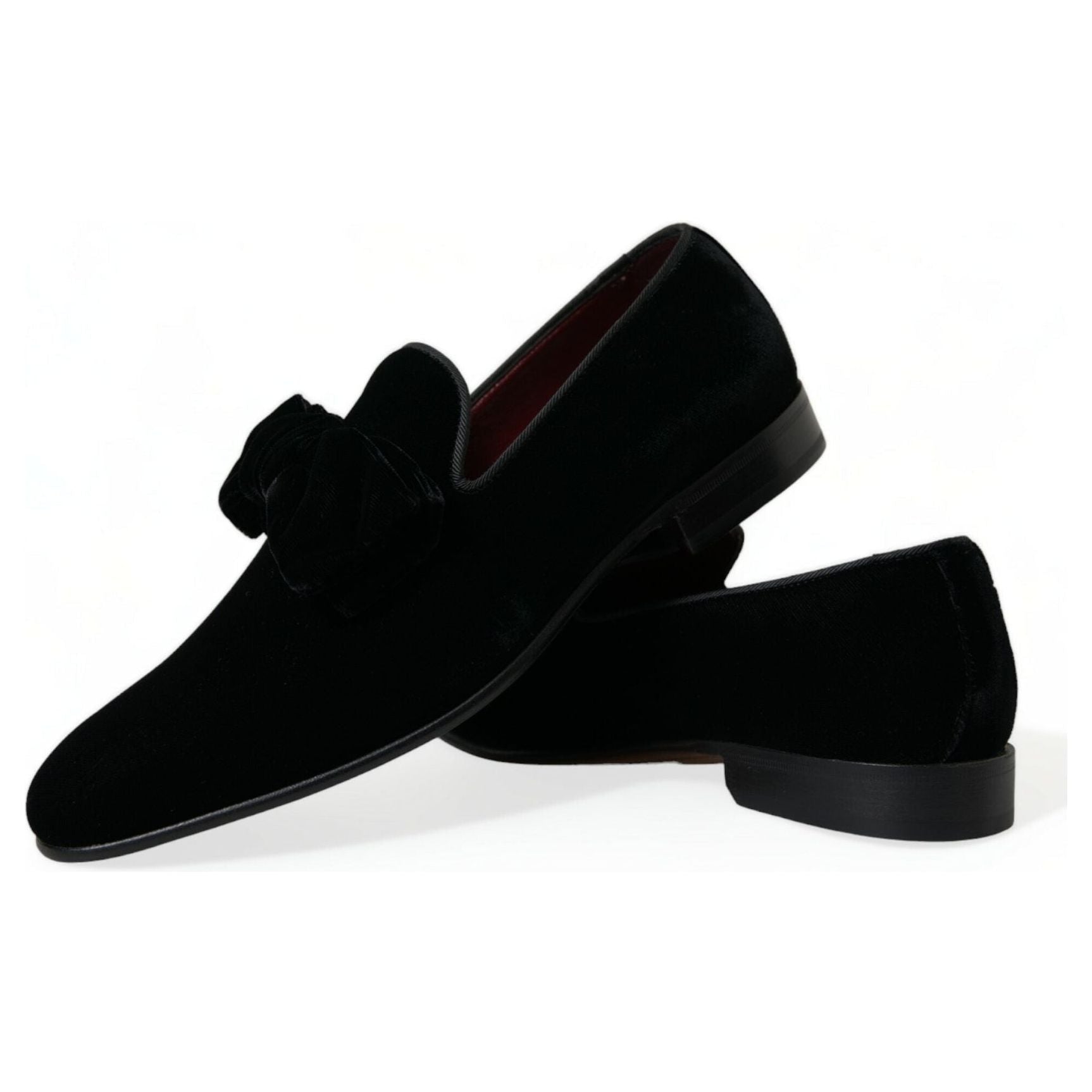 Elegant Black Velvet Loafers - Men's Luxury Footwear