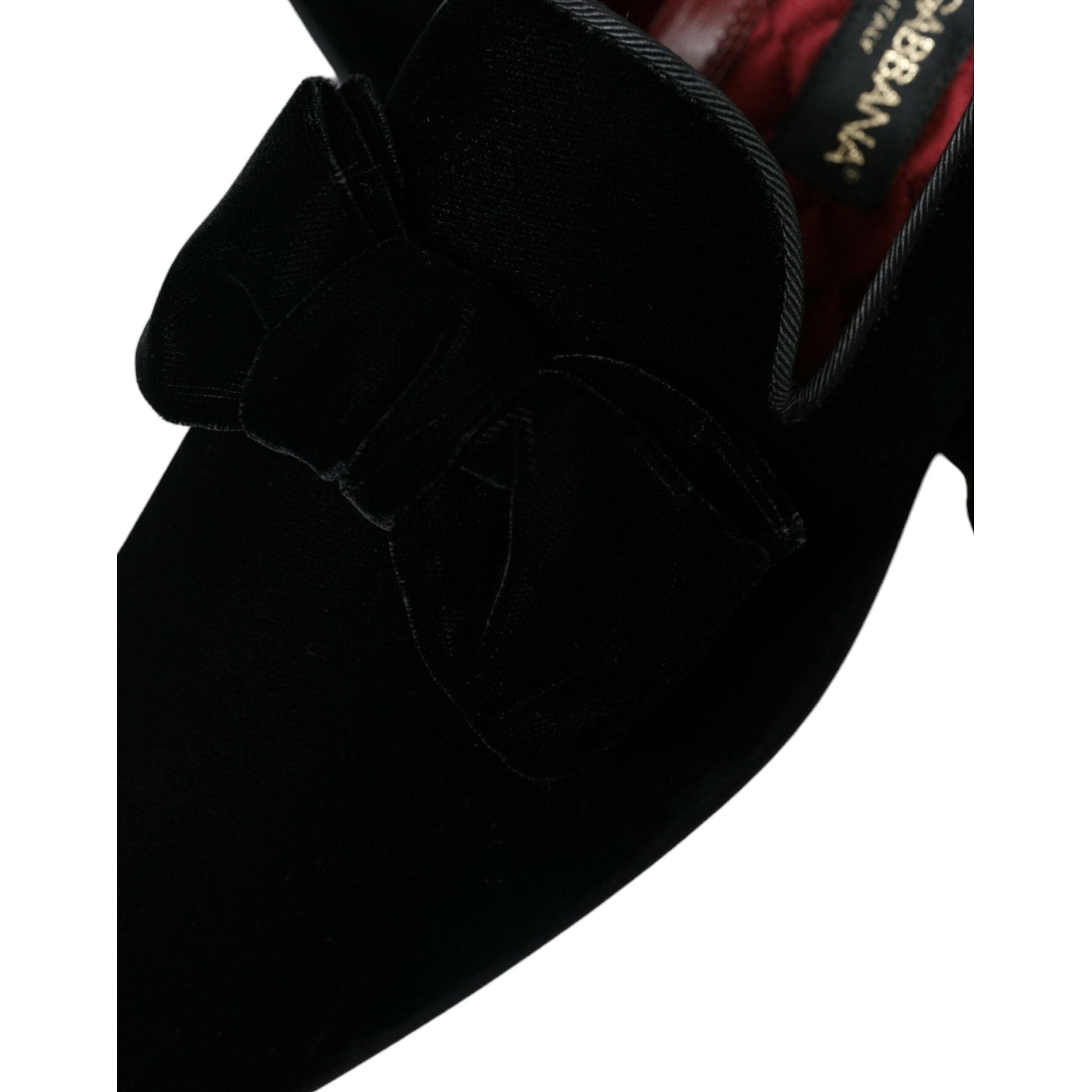 Elegant Black Velvet Loafers - Men's Luxury Footwear