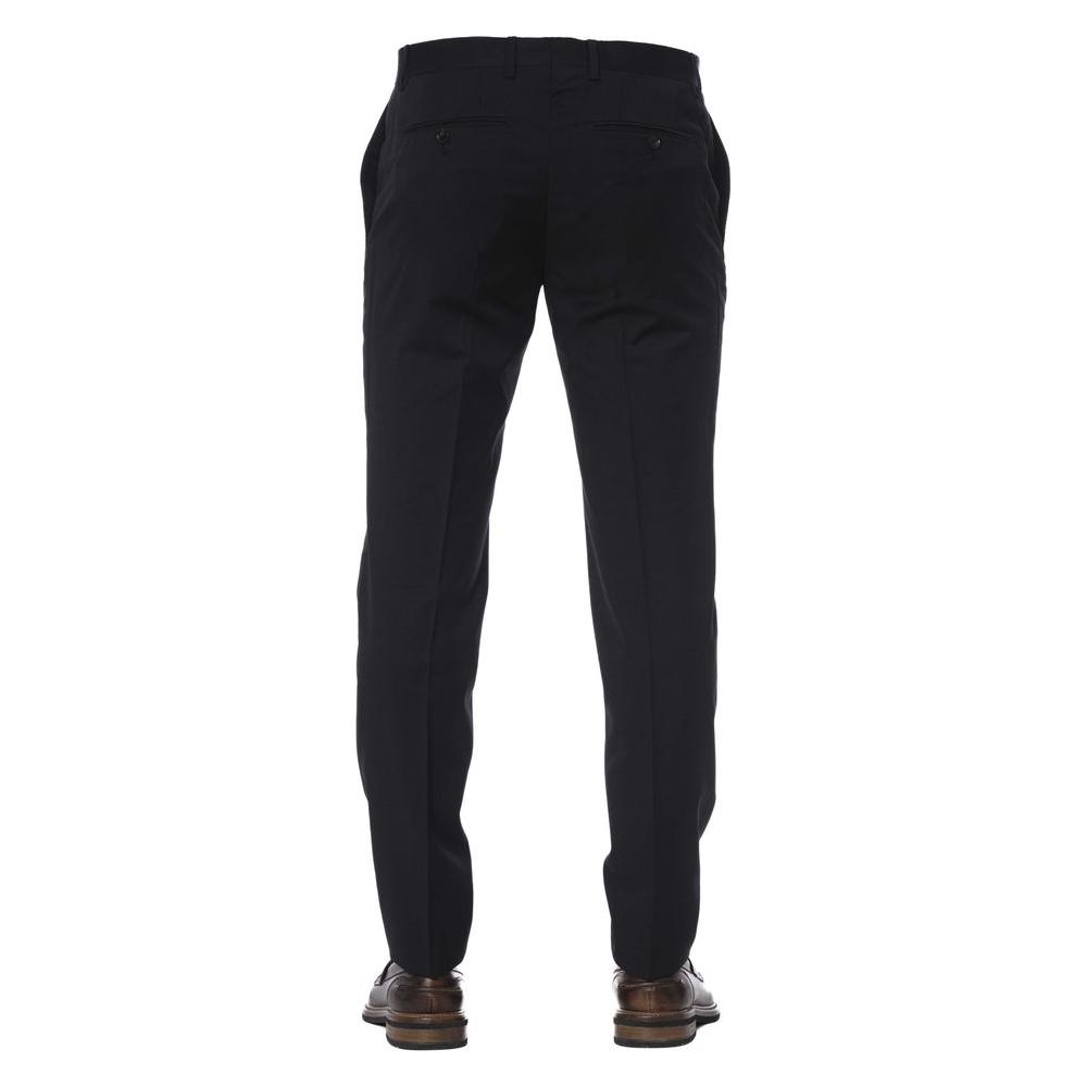 Black Virgin Wool Men Pant