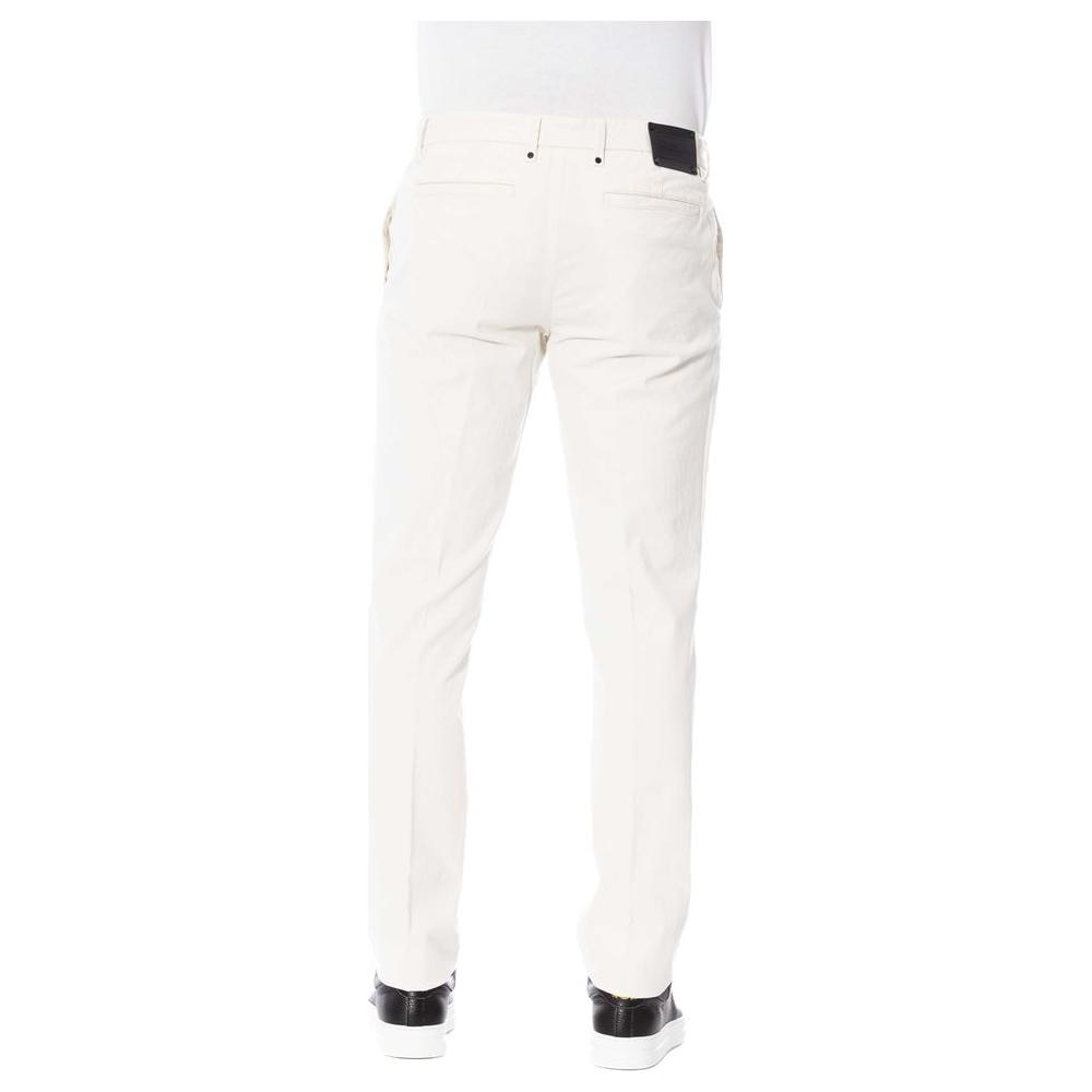 White Cotton Men's Trouser