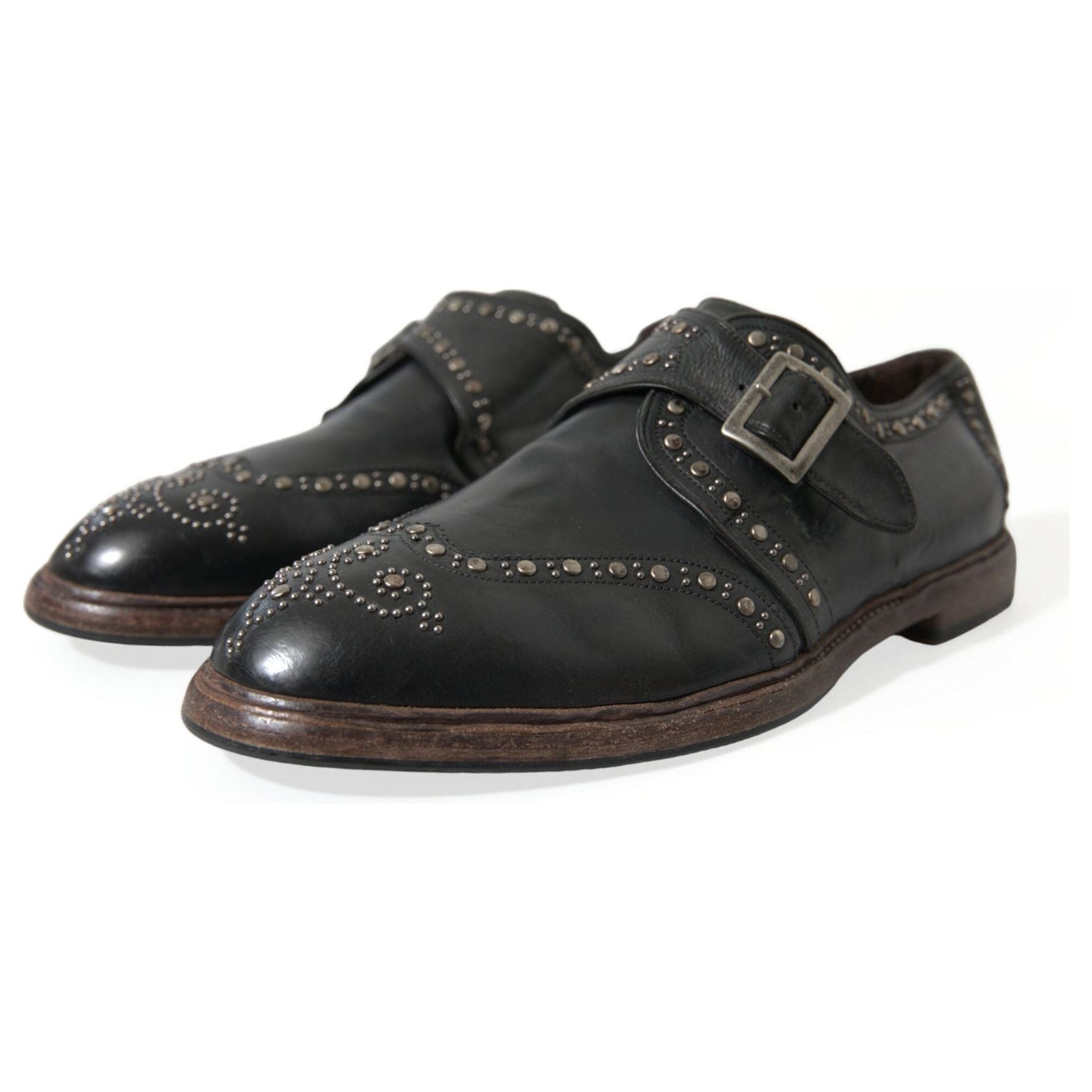 Elegant Calfskin Leather Monk Straps