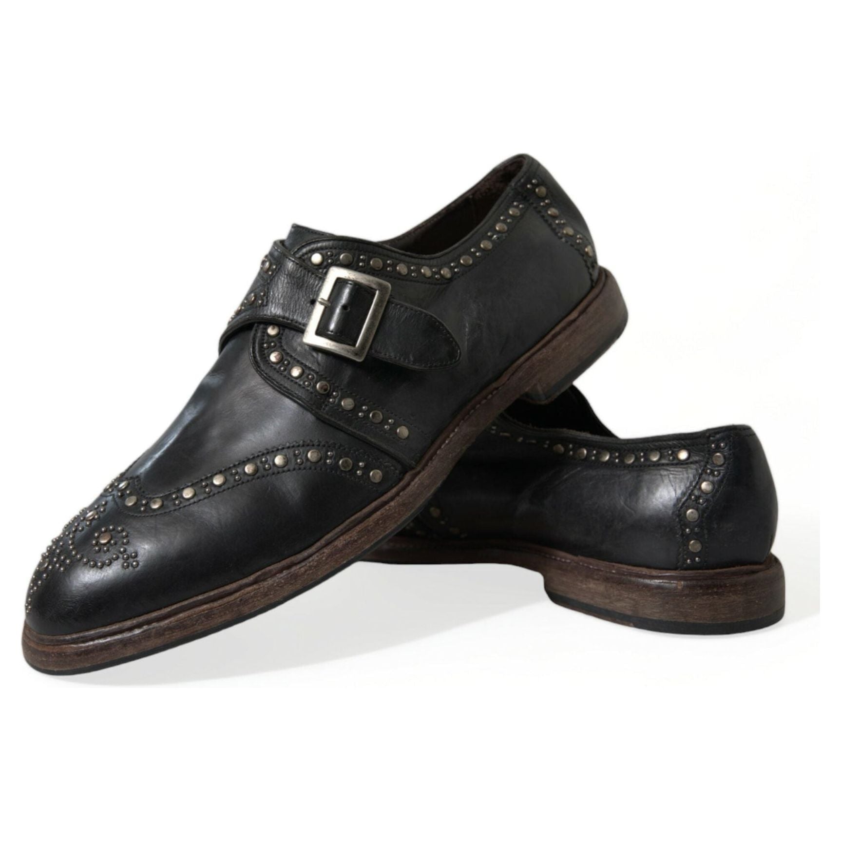 Elegant Calfskin Leather Monk Straps