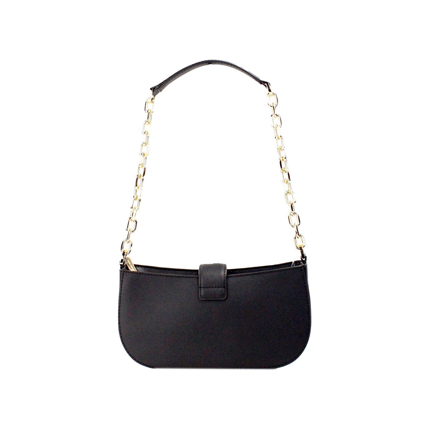 Carmen Small Black Haircalf Pouchette Shoulder Crossbody Bag