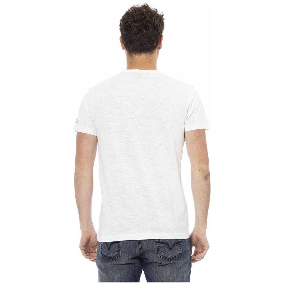 White Cotton Men T-Shirt