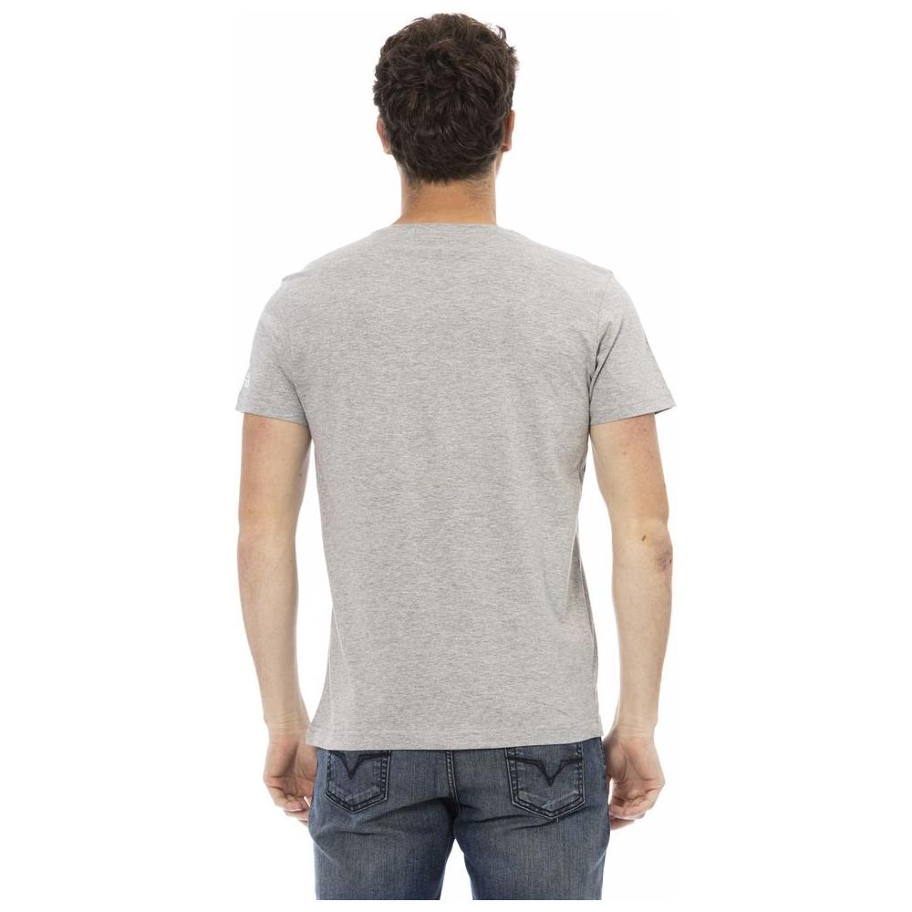 Gray Cotton Men T-Shirt