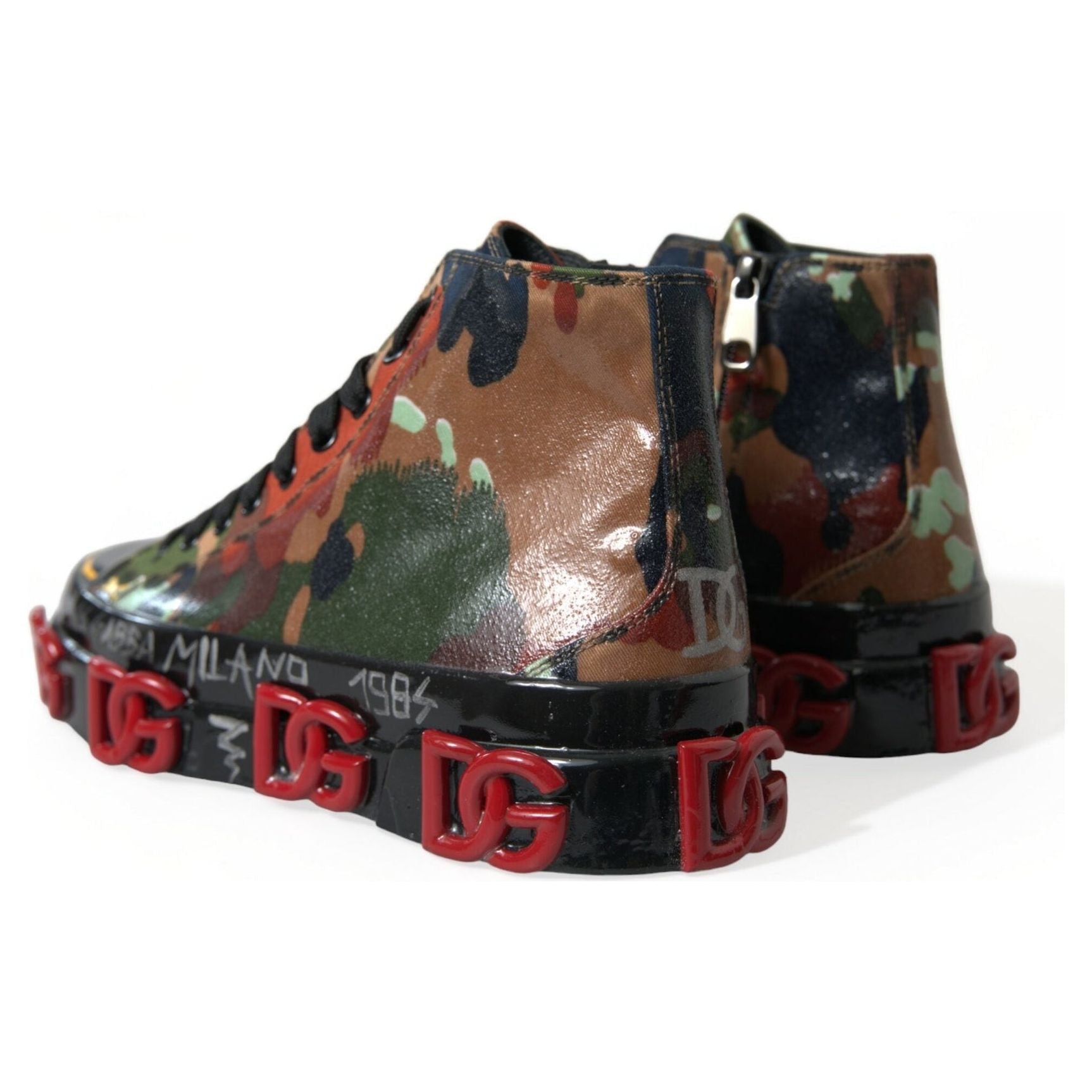 Multicolor High-Top Sneakers with Luxe Appeal