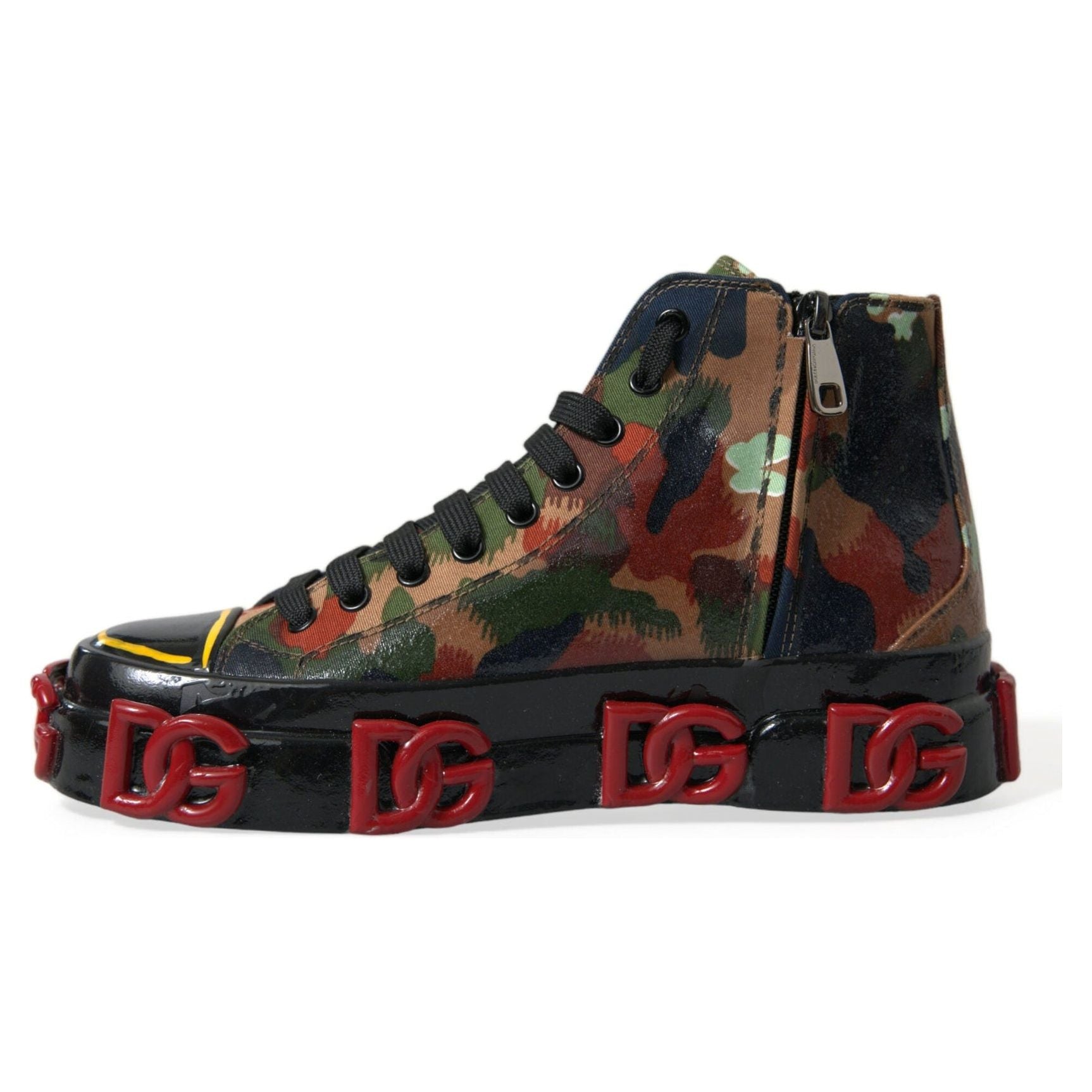 Multicolor High-Top Sneakers with Luxe Appeal