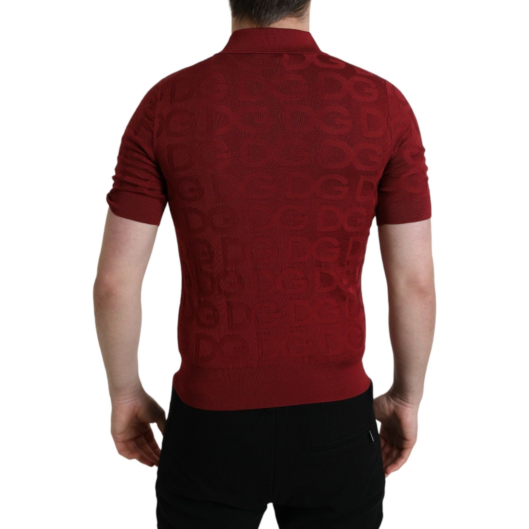 Elegant Silk Maroon Polo T-Shirt