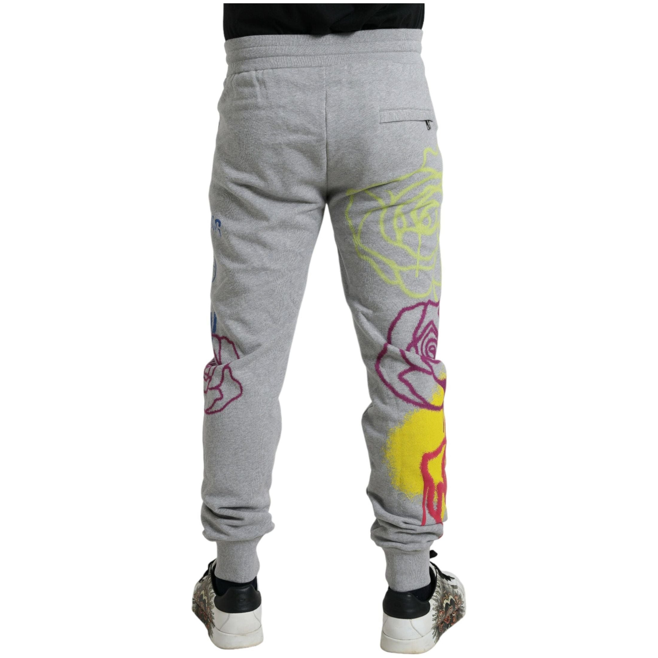 Chic Grey Skinny Cotton Joggers