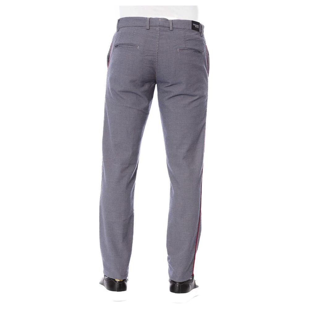 Blue Cotton Men Trouser