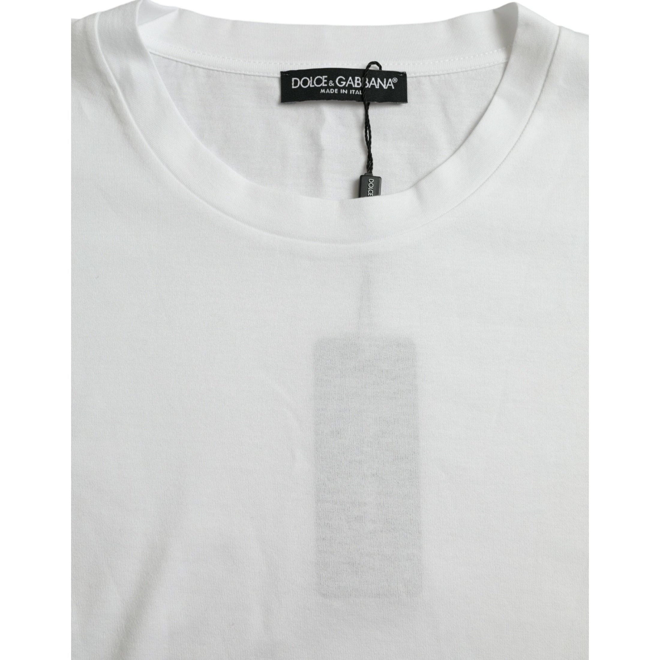 Elegant White Crew Neck Luxury Tee