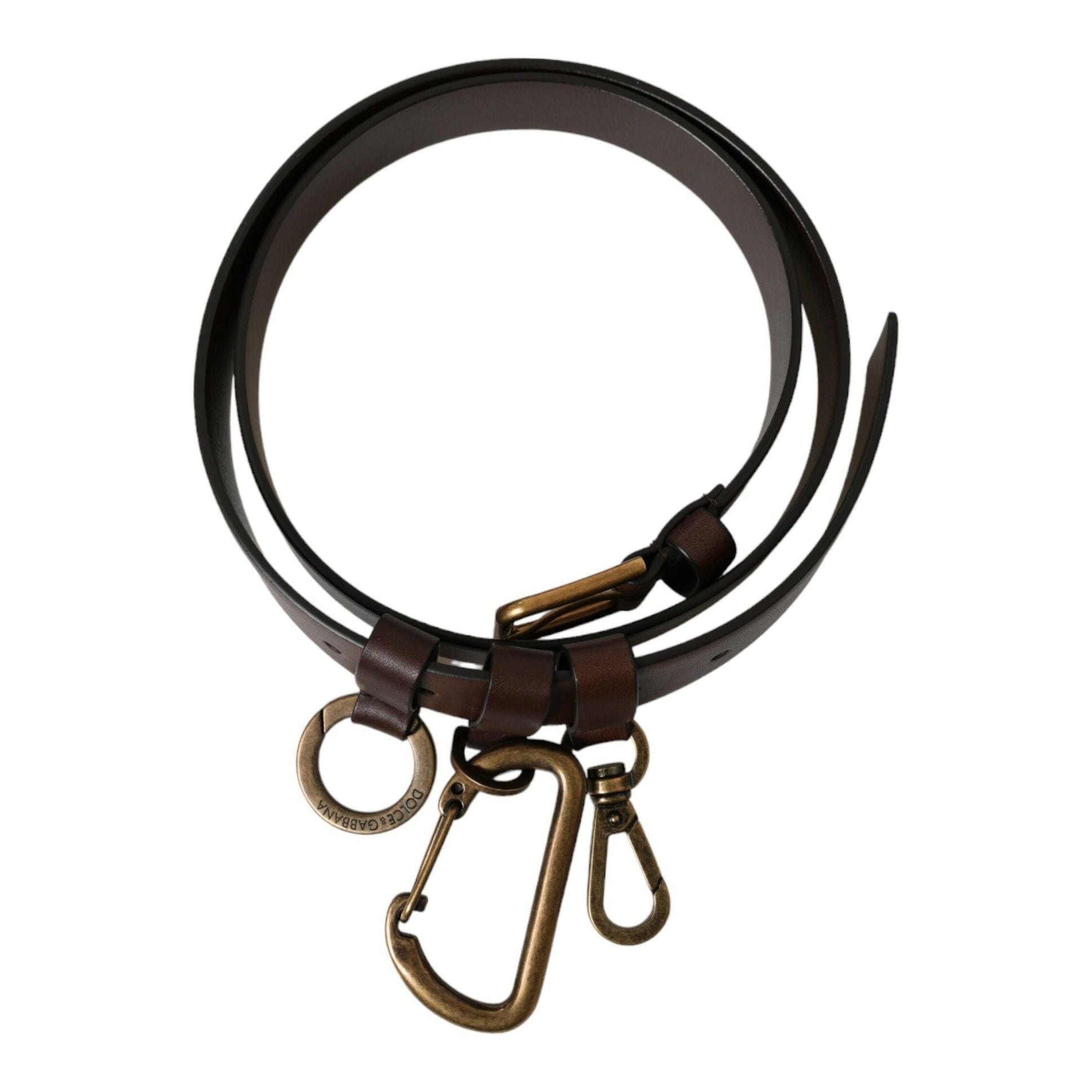 Elegant Brown Calf Leather Belt - Timeless Accessory