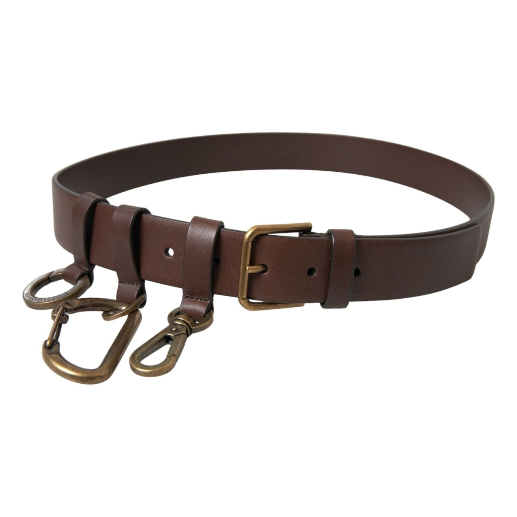 Elegant Brown Calf Leather Belt - Timeless Accessory