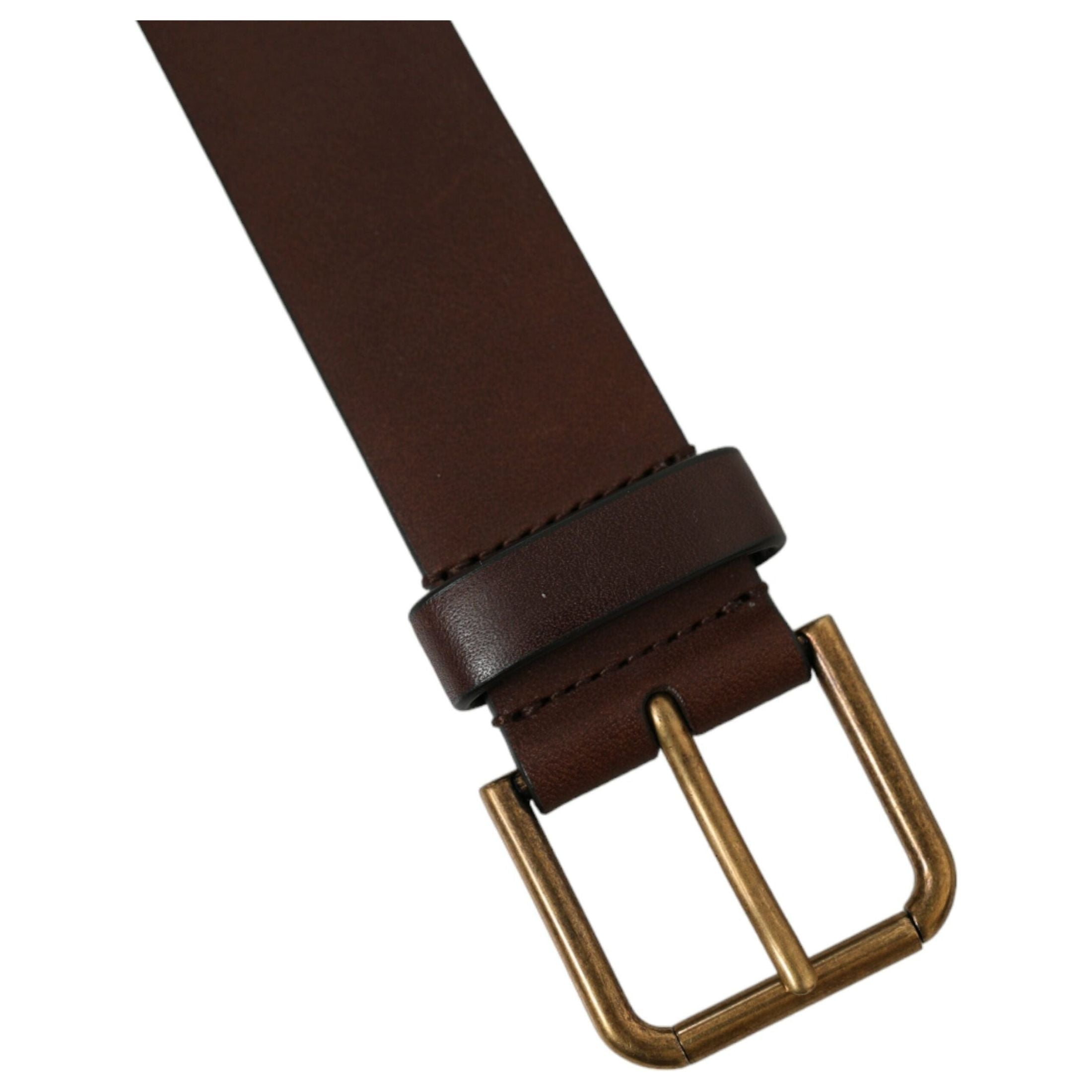 Elegant Brown Calf Leather Belt - Timeless Accessory