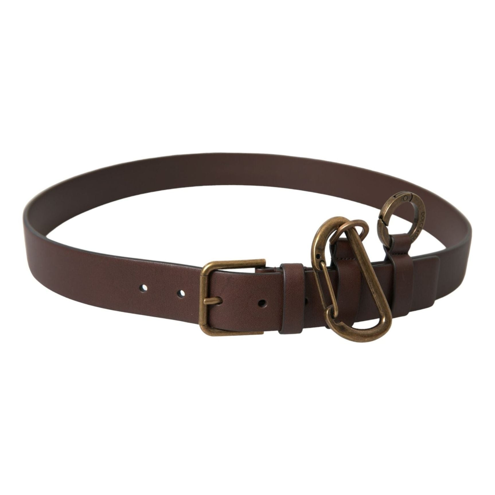 Elegant Calf Leather Belt with Metal Buckle Closure