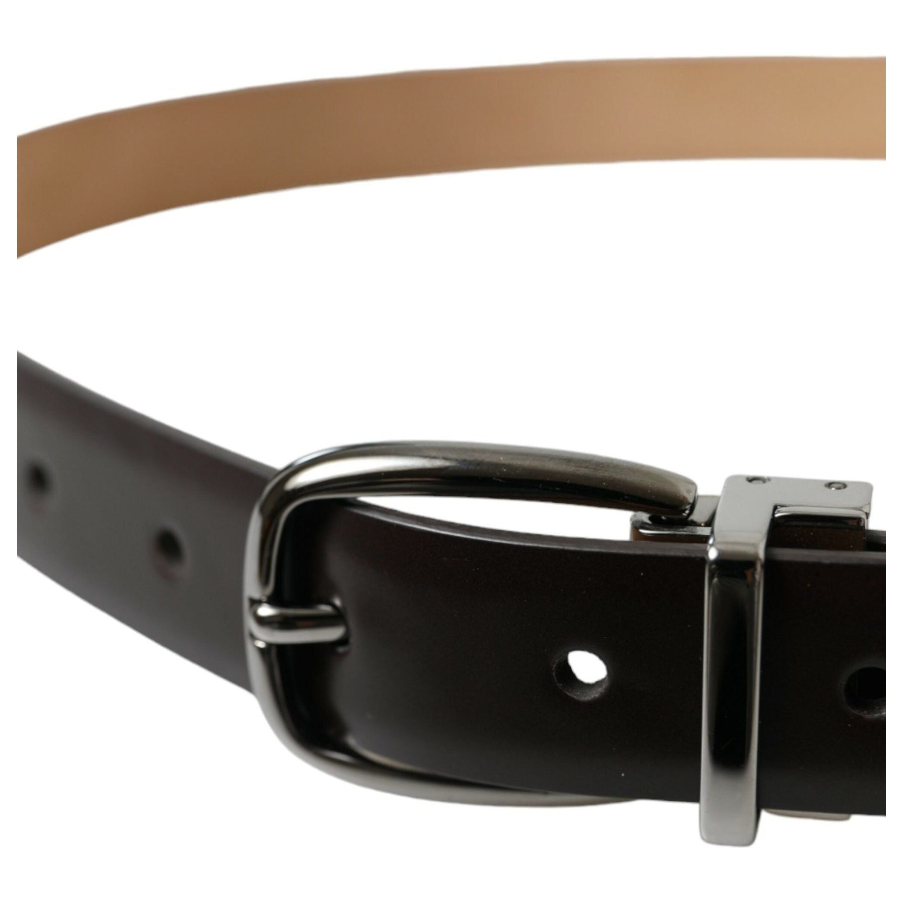 Elegant Dark Brown Leather Belt