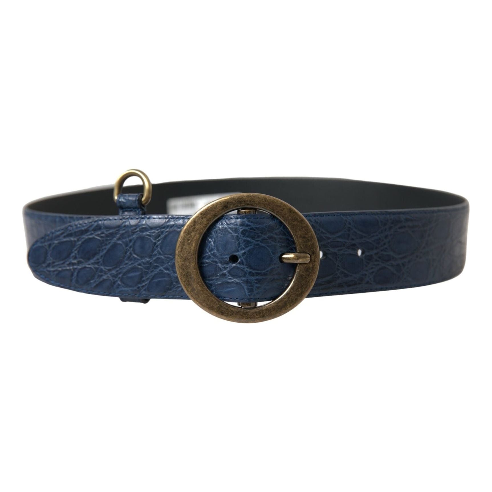 Elegant Italian Leather Belt with Metal Buckle