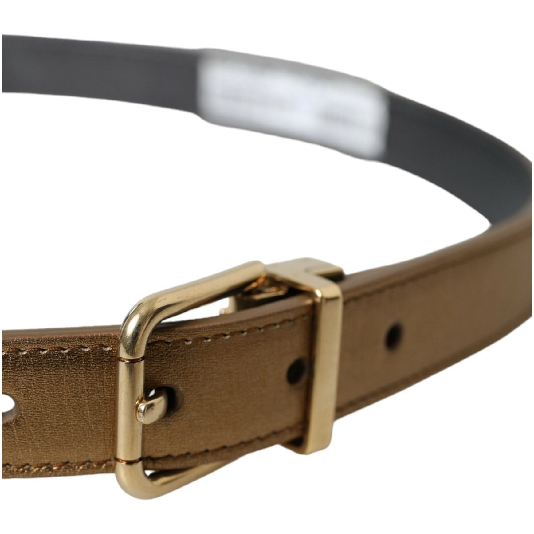 Metallic Gold Leather Belt - Timeless Elegance