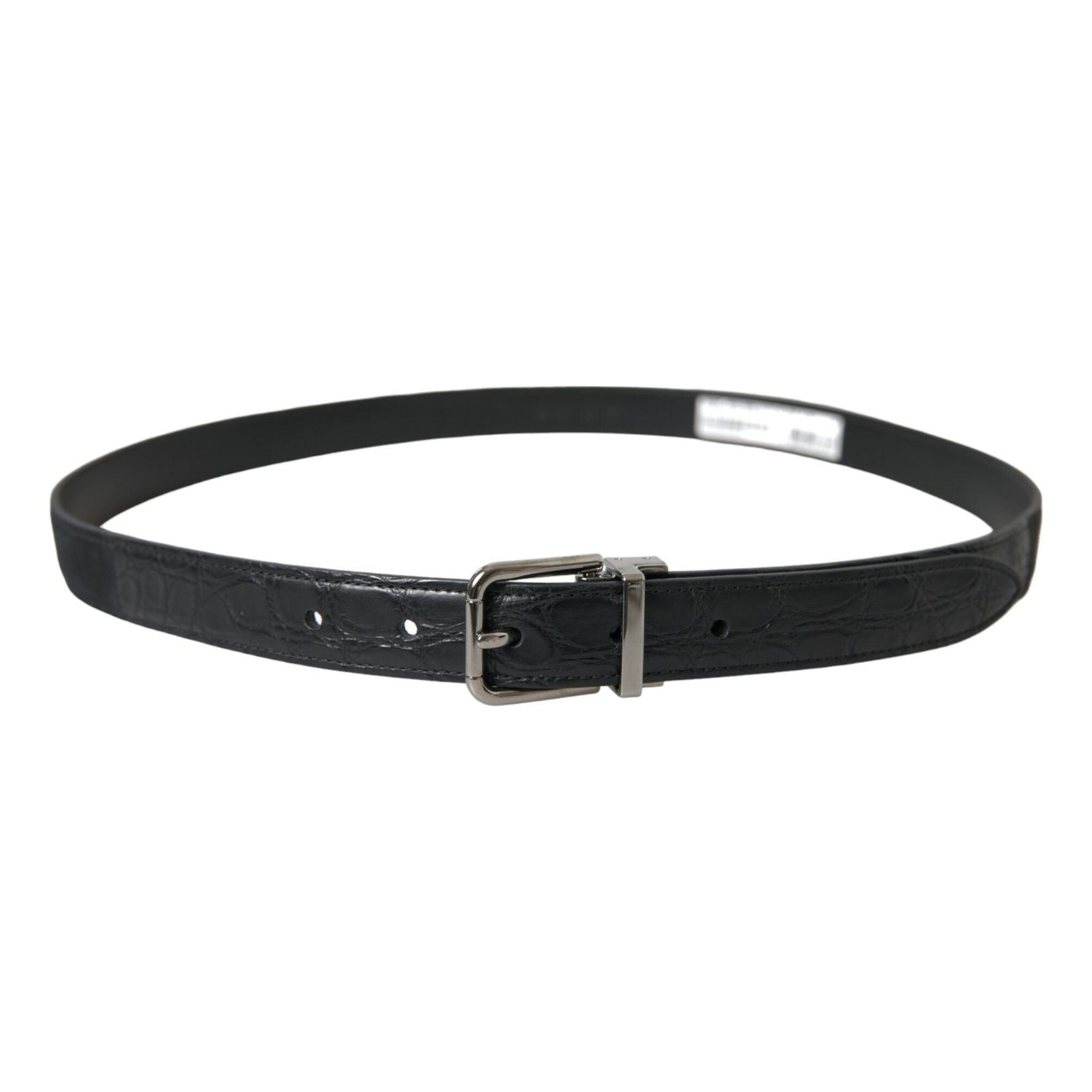 Elegant Leather Belt with Metal Buckle