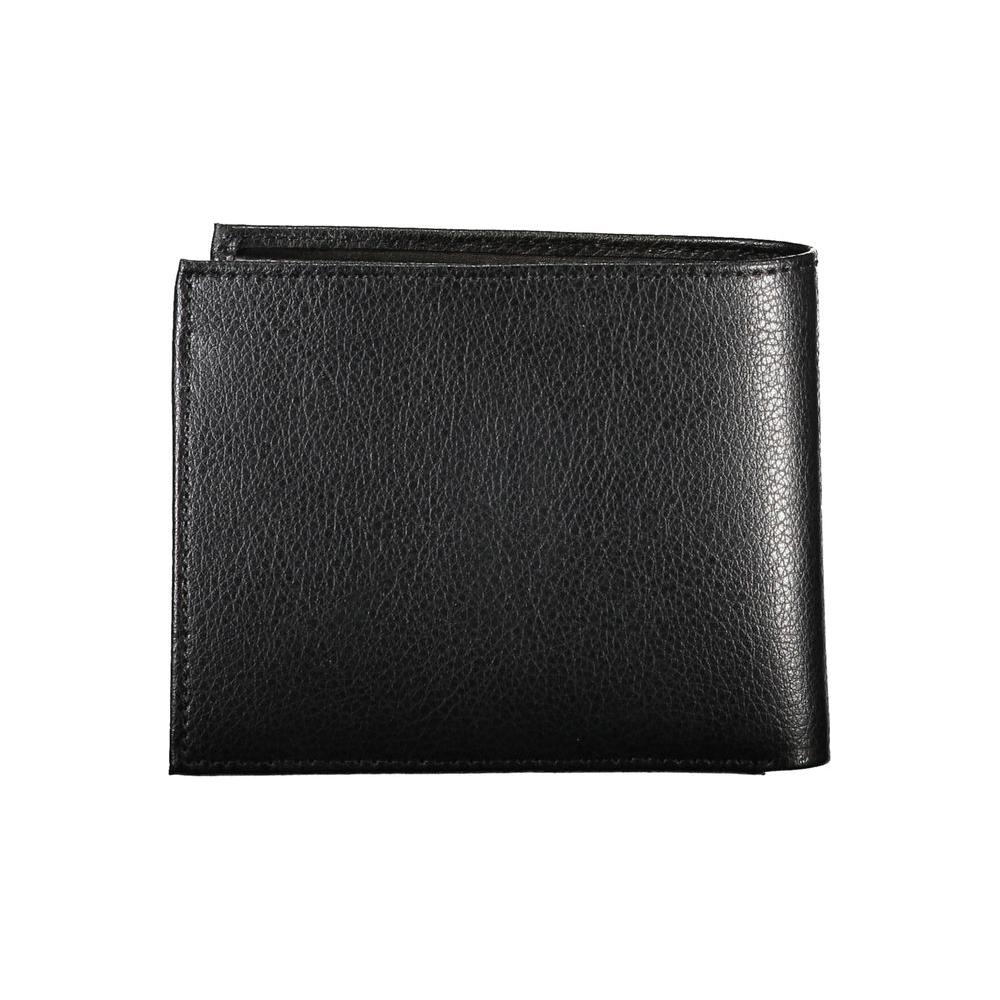 Chic Black Leather Dual-Compartment Wallet