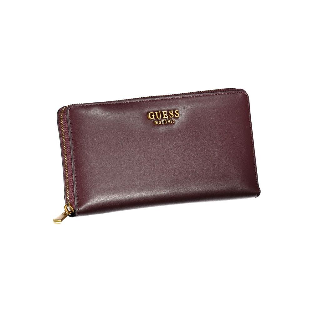 Elegant Triple Compartment Purple Wallet