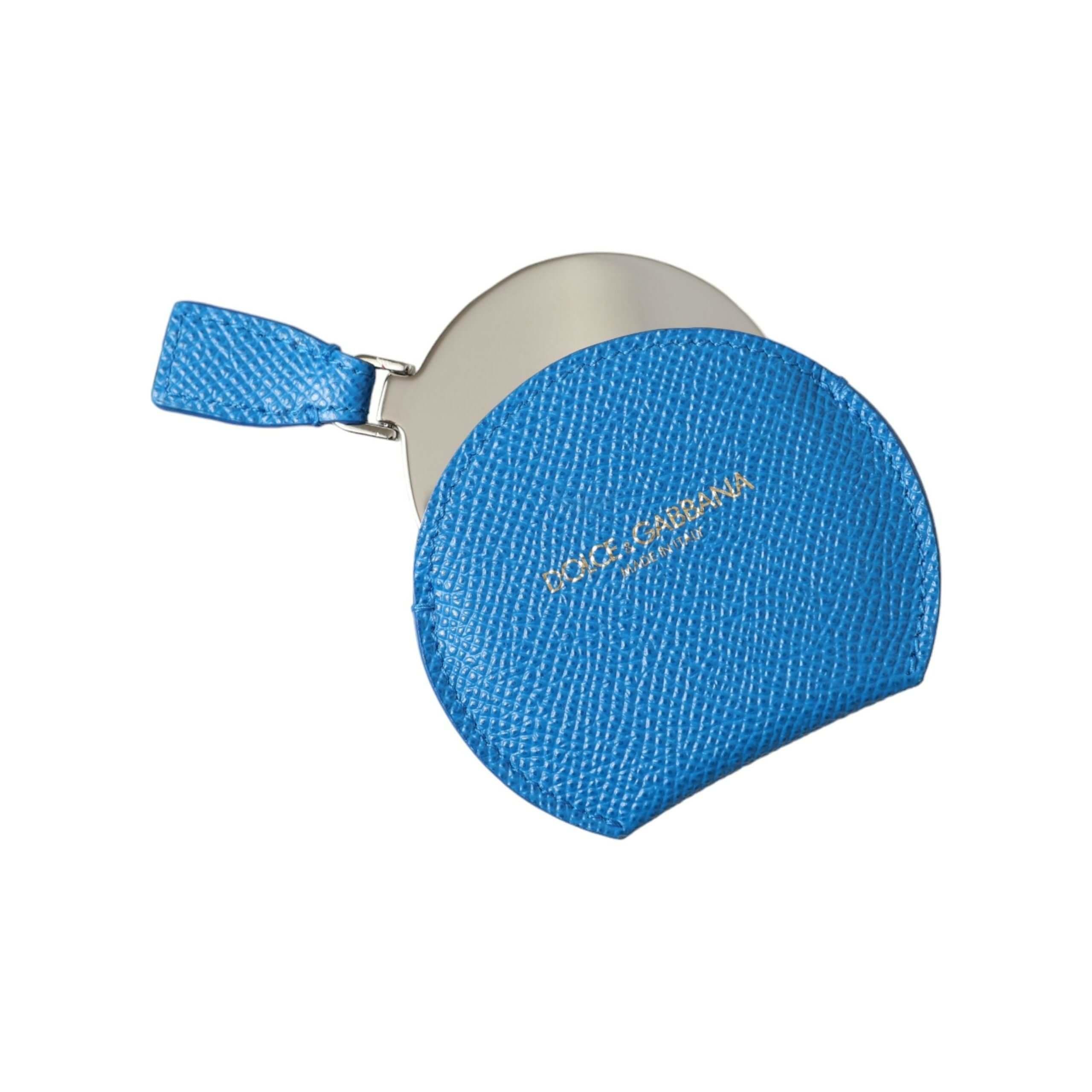 Elegant Blue Leather Mirror Holder