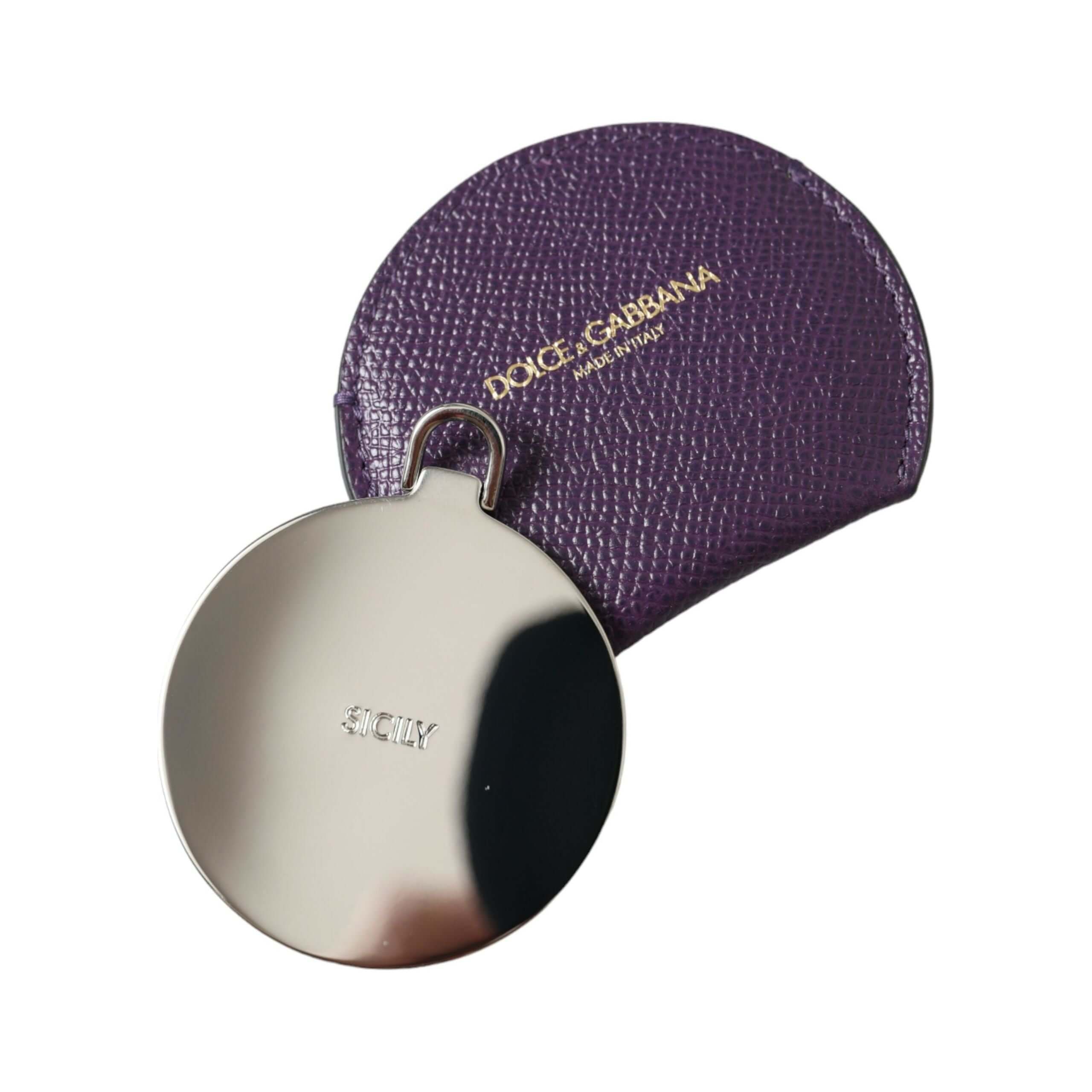 Elegant Purple Leather Mirror Holder