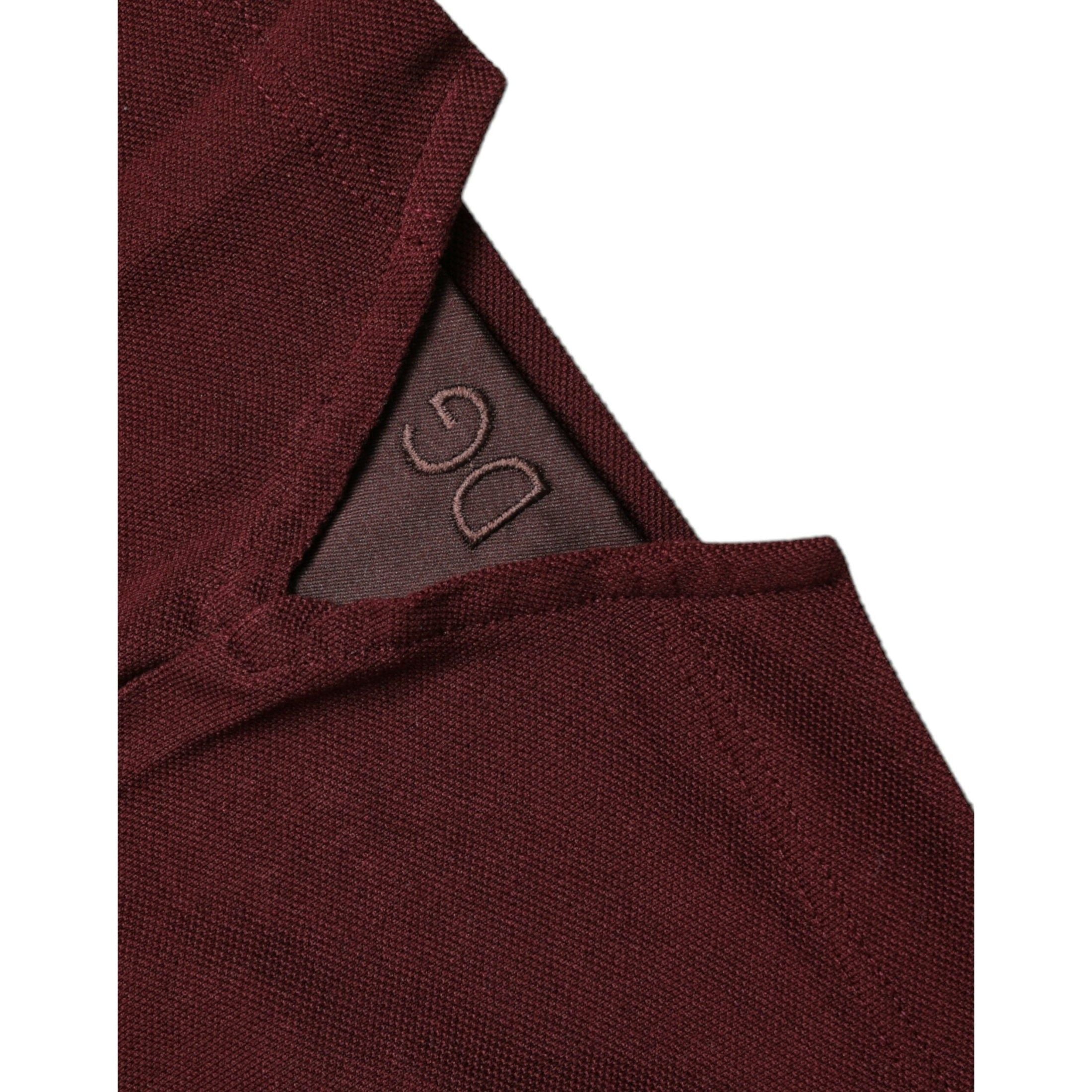 Elegant Maroon Cotton Blend Polo Tee