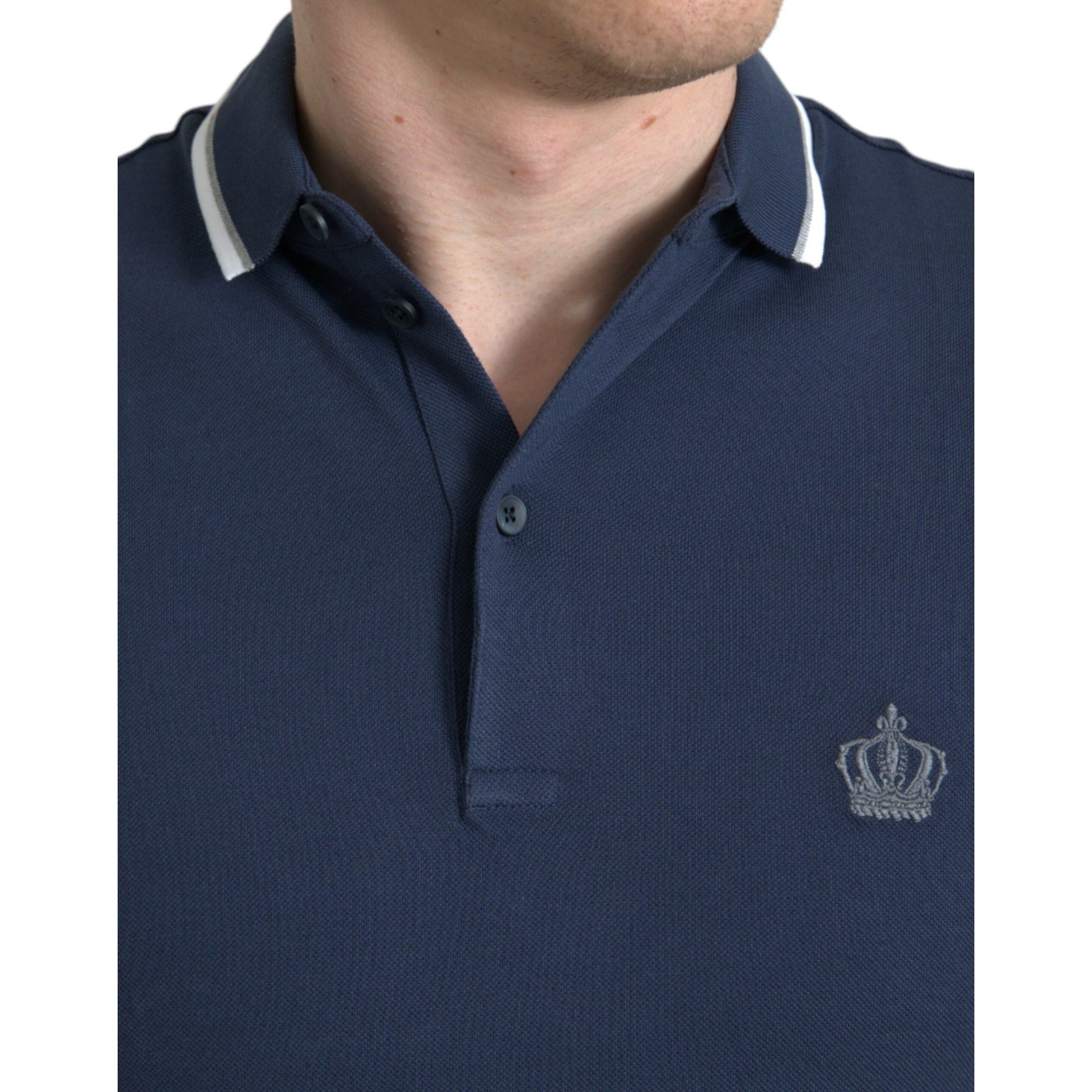 Elegant Crown Embroidered Polo T-Shirt