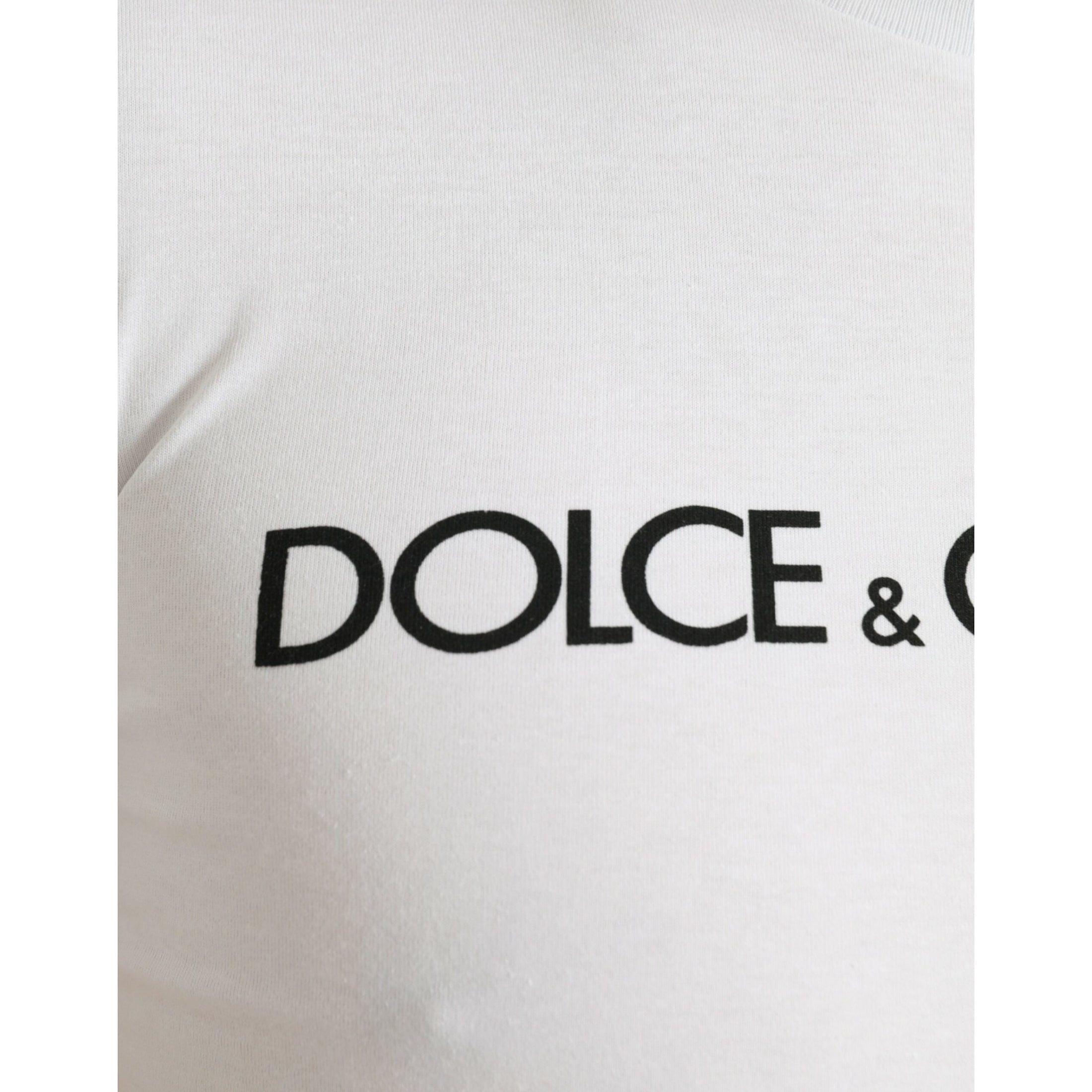 Elegant White Logo Crewneck Tee