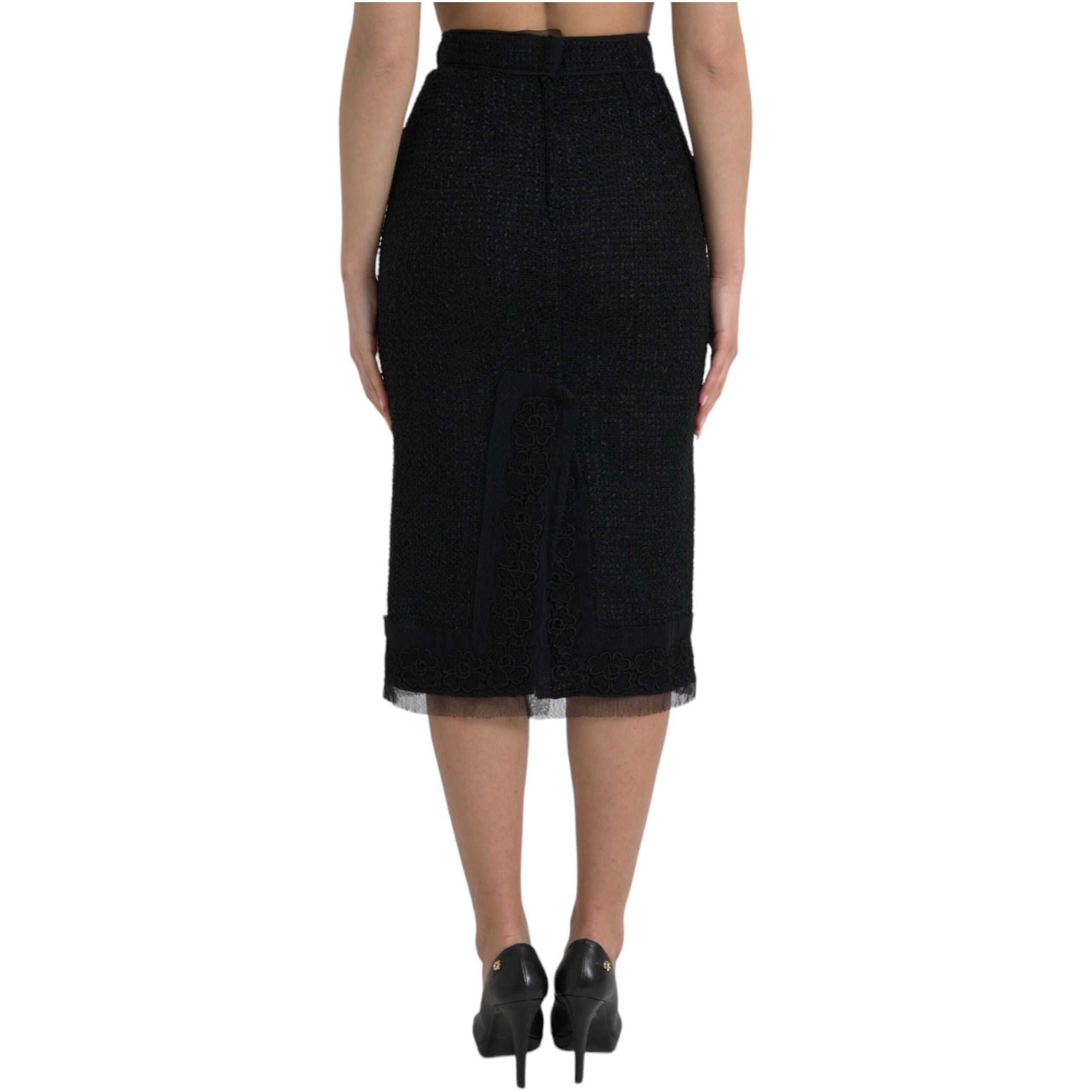 Elegant High Waist Midi Skirt