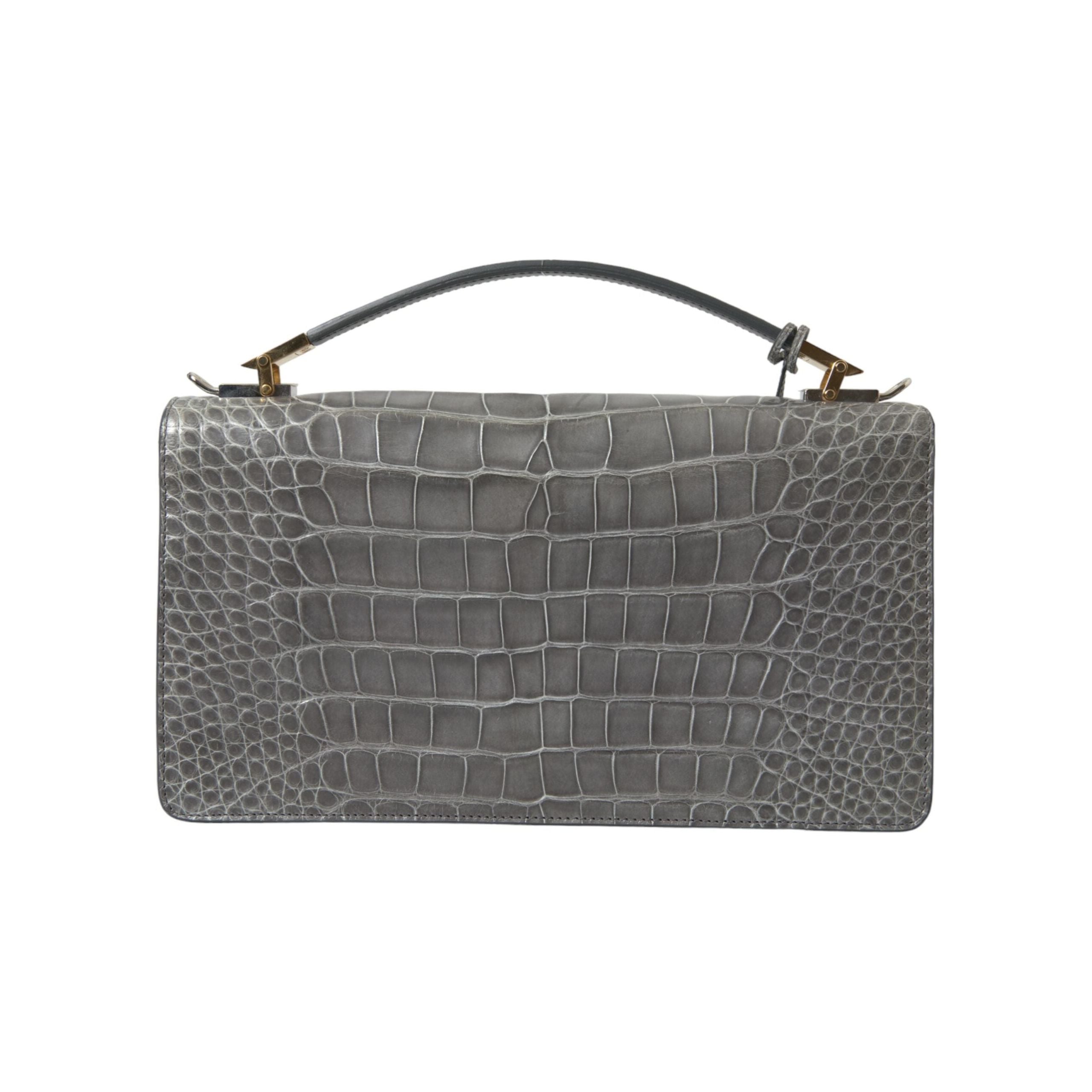 Alligator Leather Medium Shoulder Bag