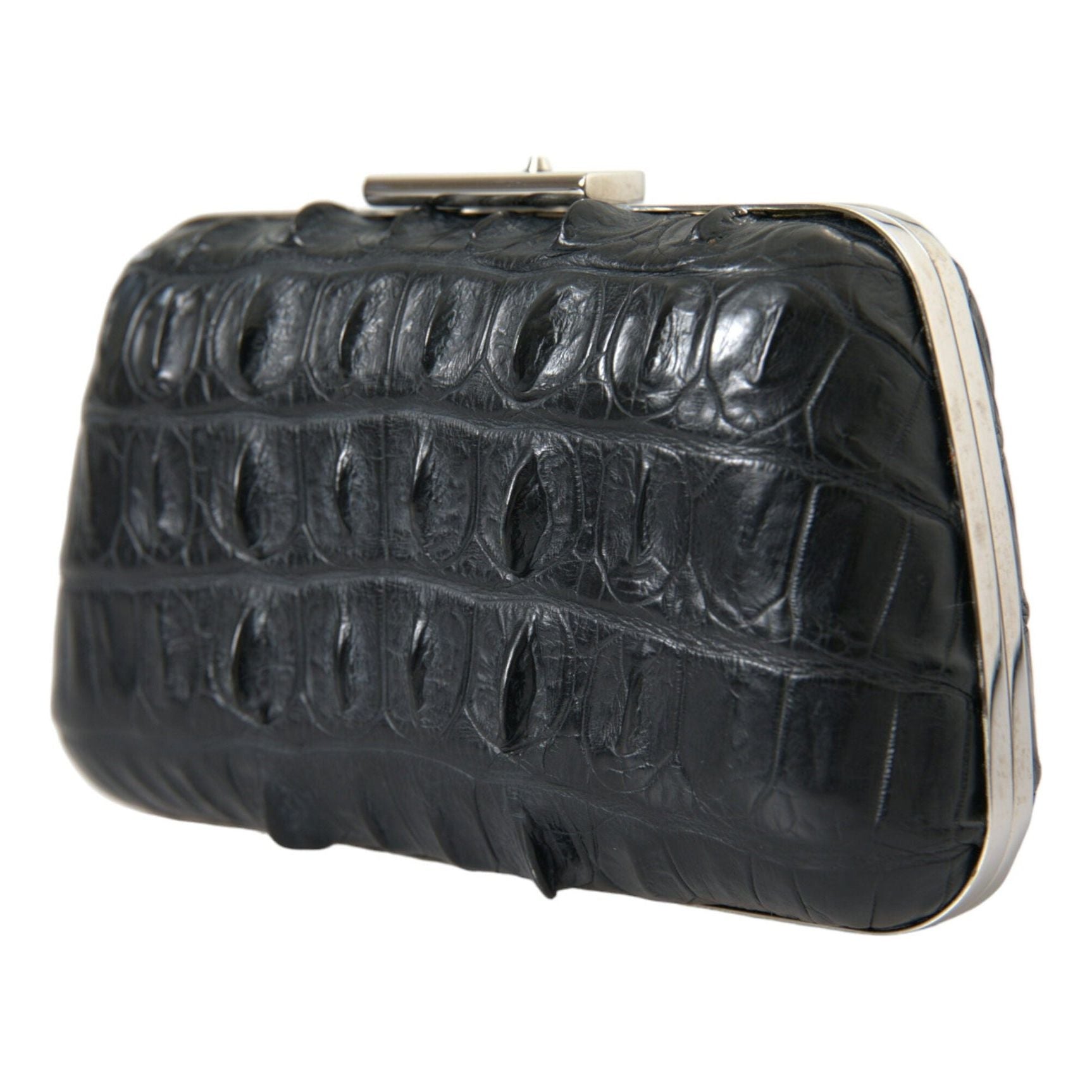 Elegant Crocodile Leather Evening Clutch