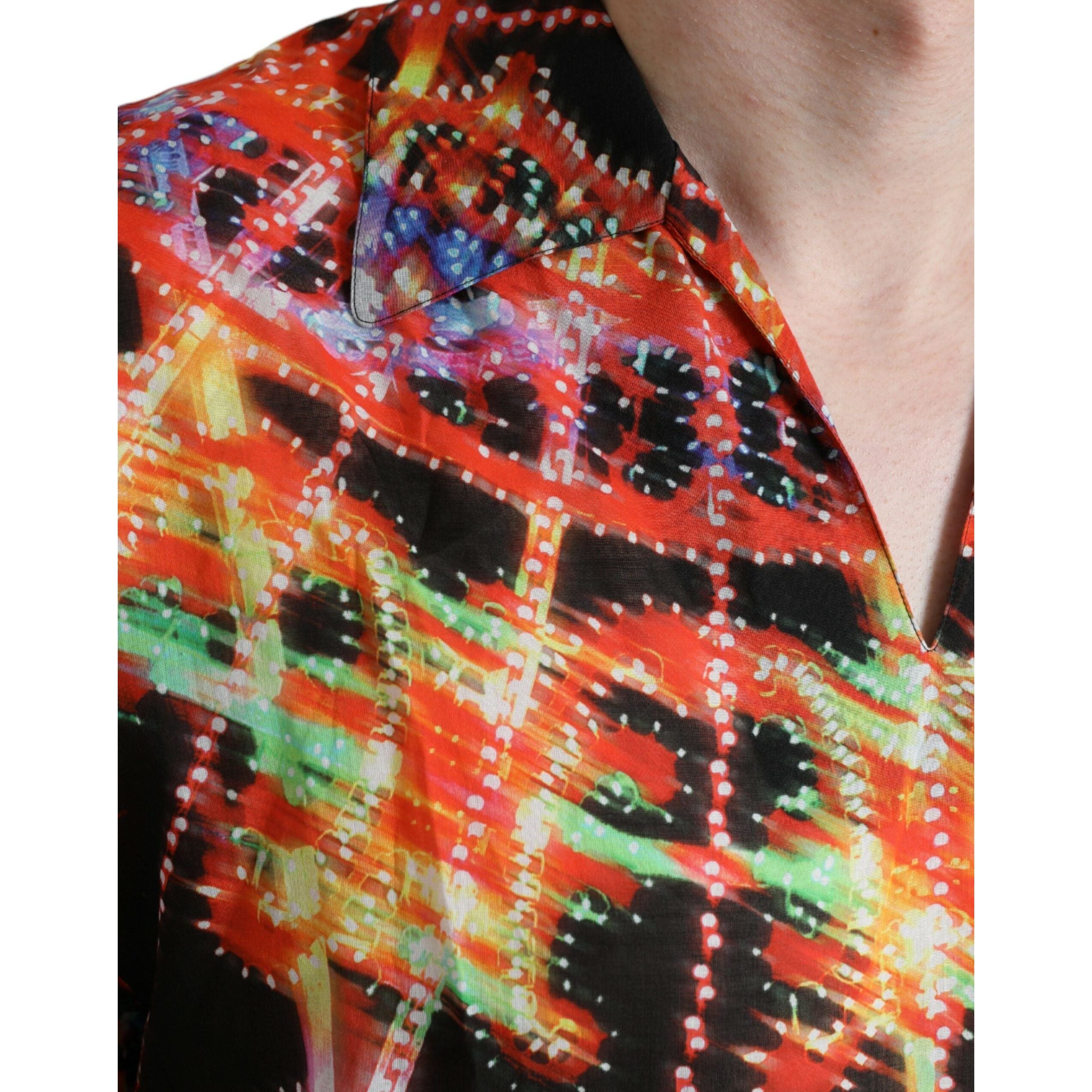 Multicolor Luminarie Print Cotton T-shirt