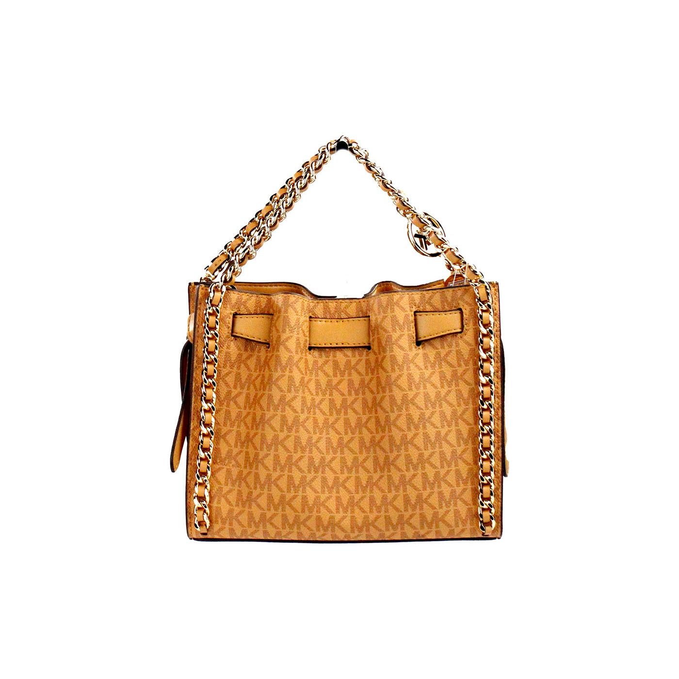 Mina Small Belted Cider Signature PVC Chain Inlay Crossbody Bag