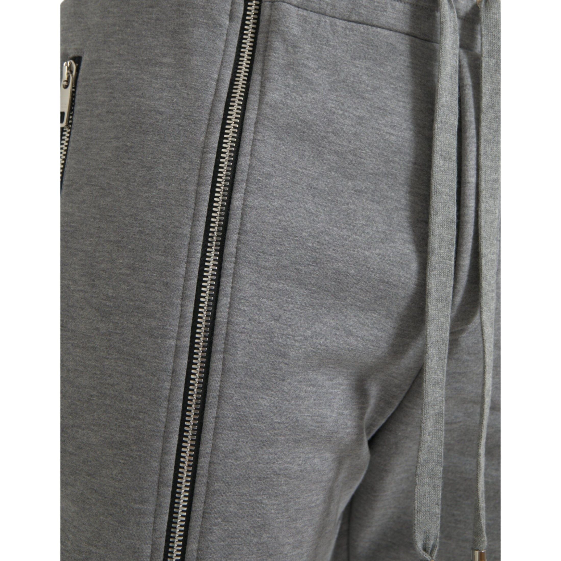 Gray Cotton Jogger Skinny Sweatpants Pants