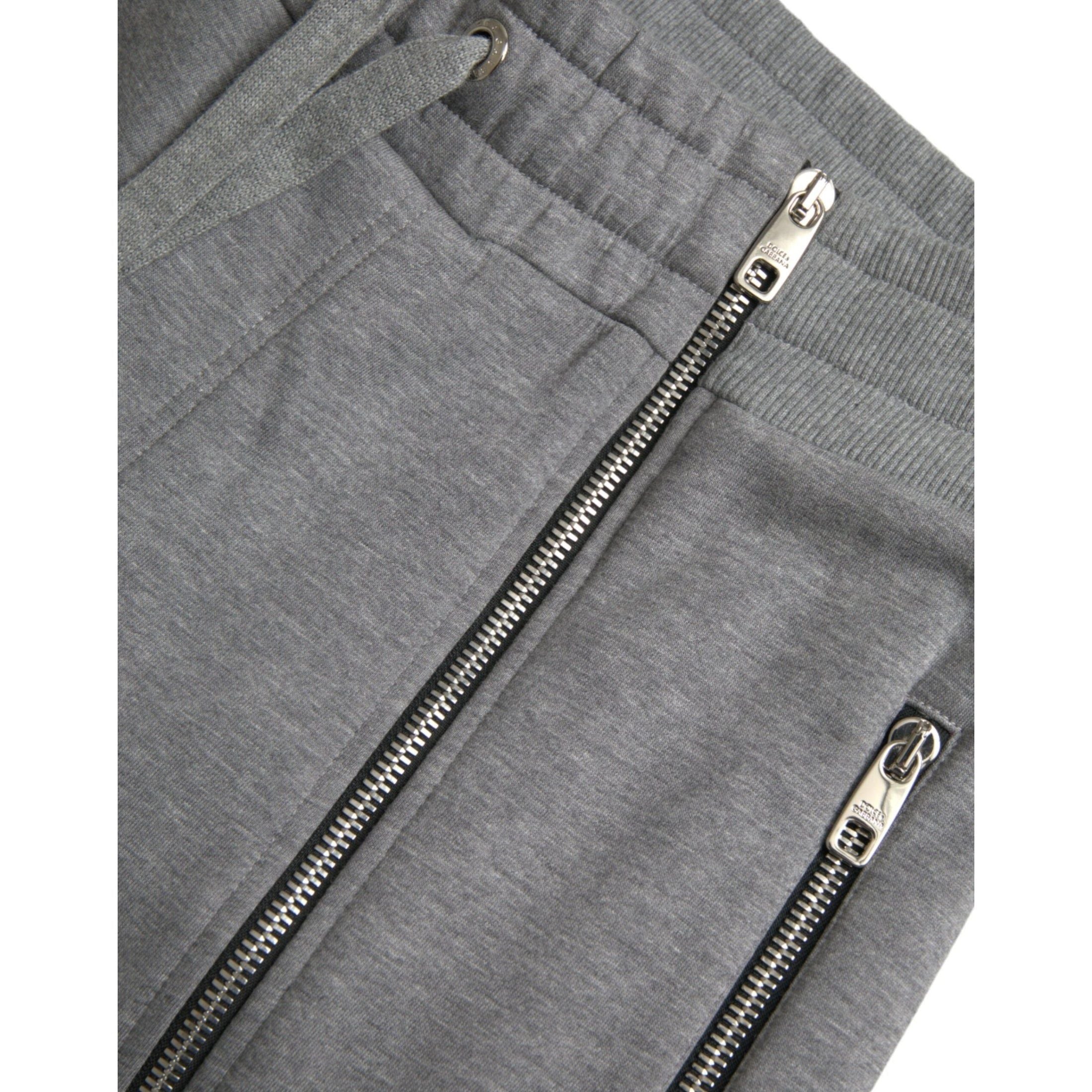 Gray Cotton Jogger Skinny Sweatpants Pants