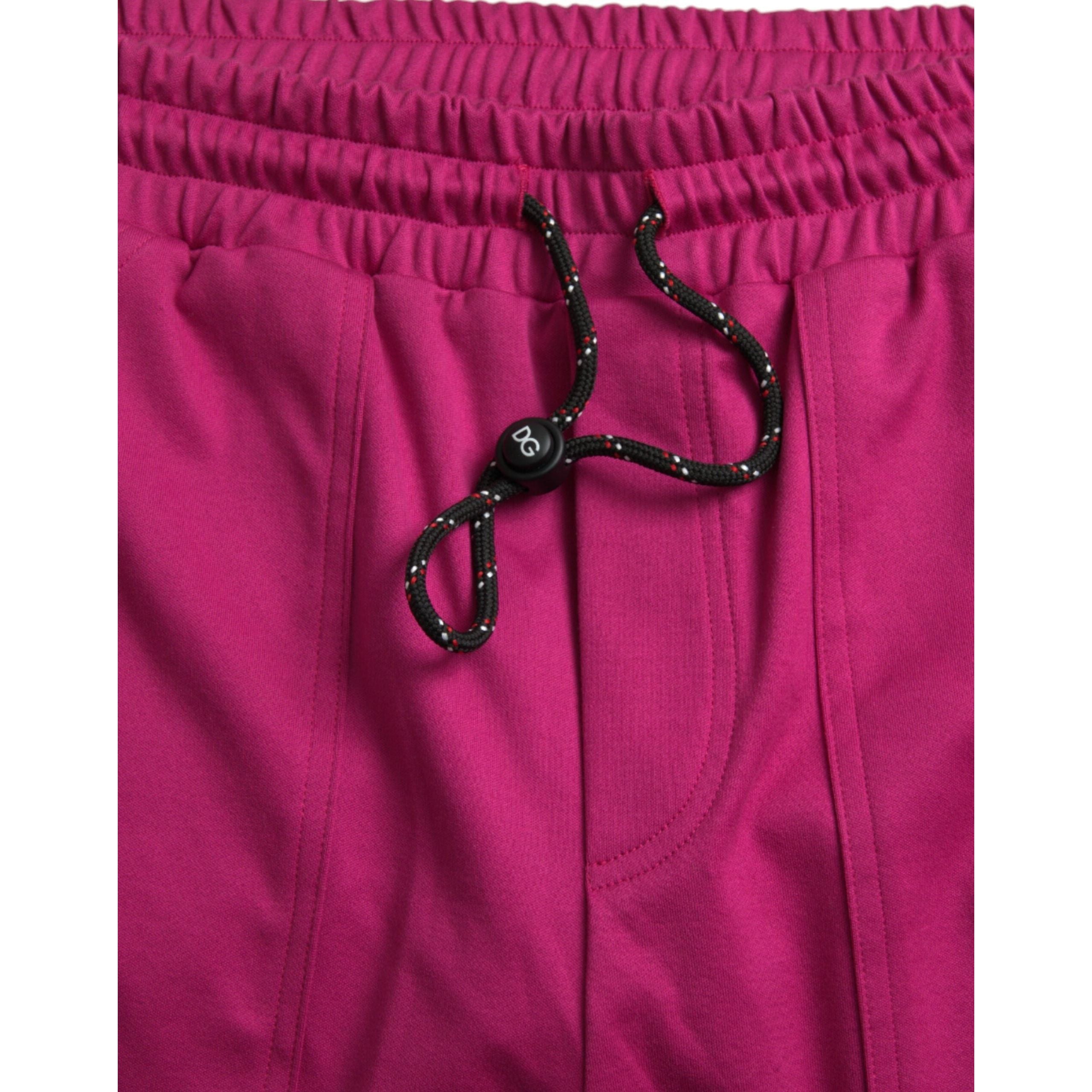 Pink Logo Cargo Cotton Jogger Sweatpants Pants