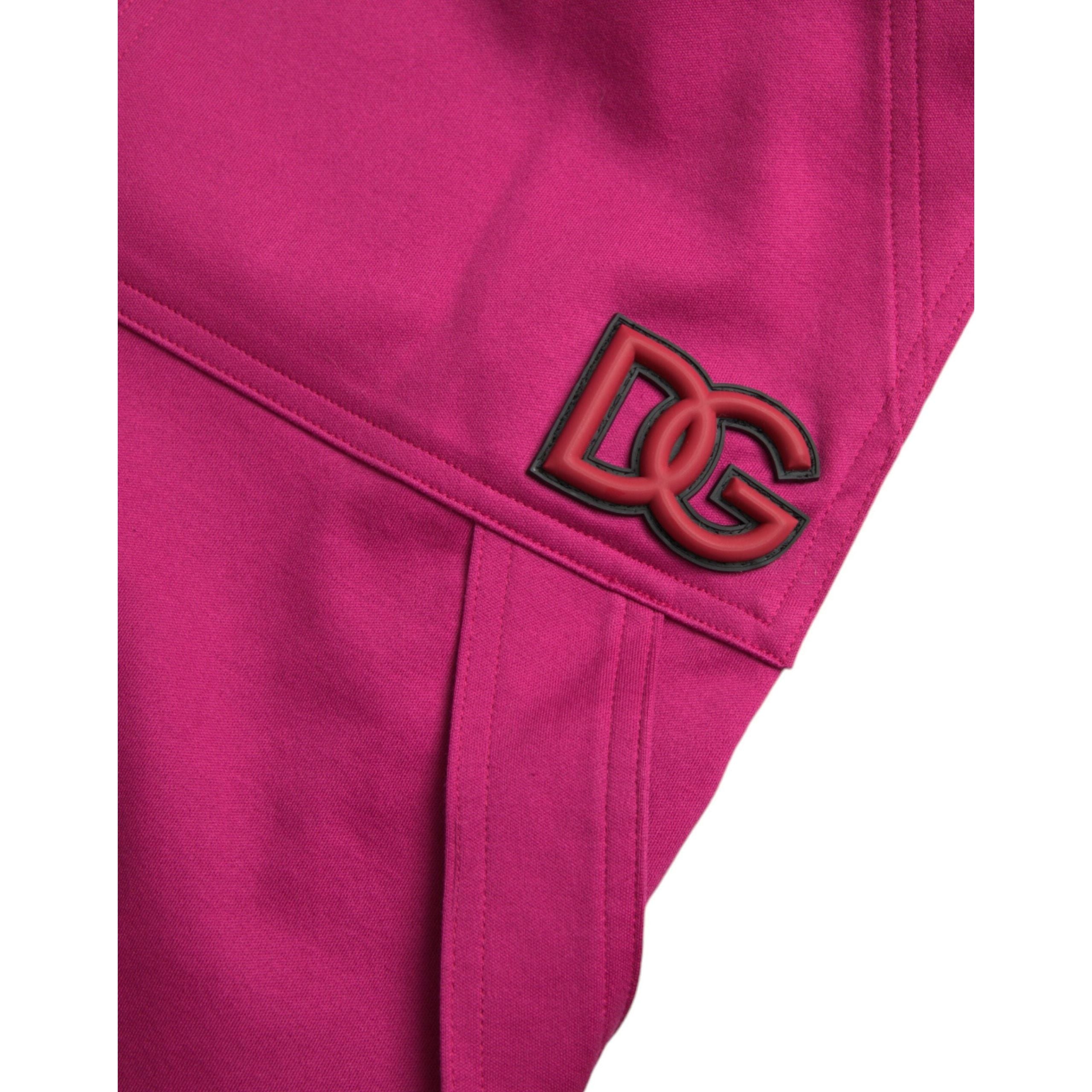 Pink Logo Cargo Cotton Jogger Sweatpants Pants