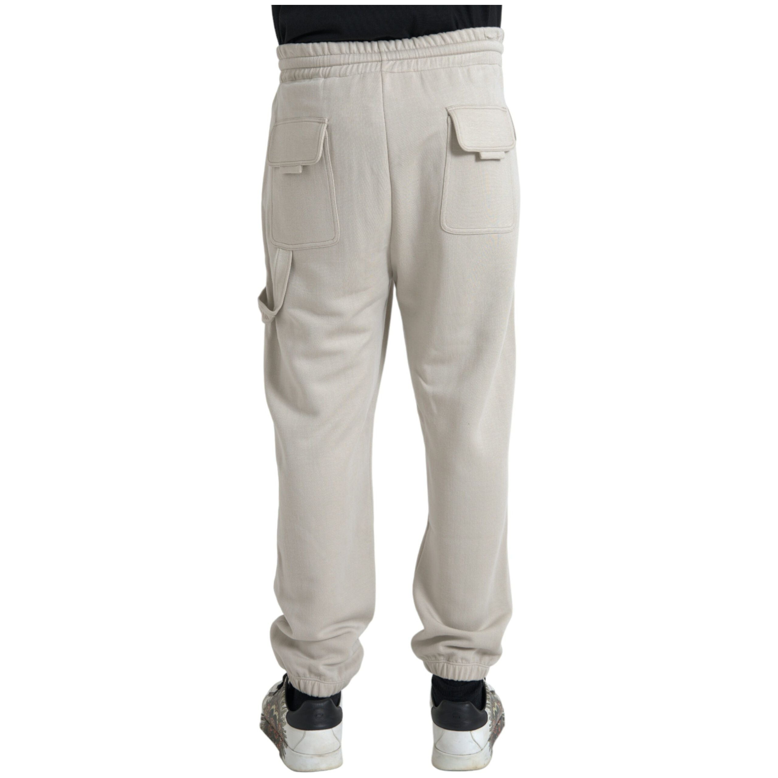 Off White Viscose Cargo Jogger Sweatpants Pants