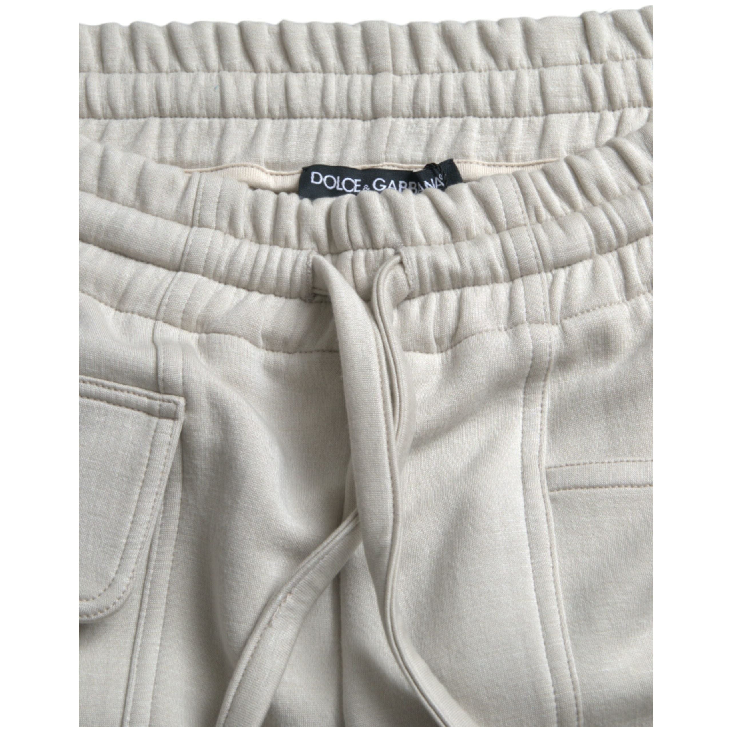 Off White Viscose Cargo Jogger Sweatpants Pants