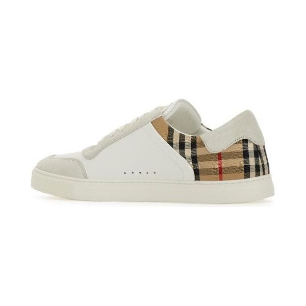 White Multicolor Calf Leather Sneakers